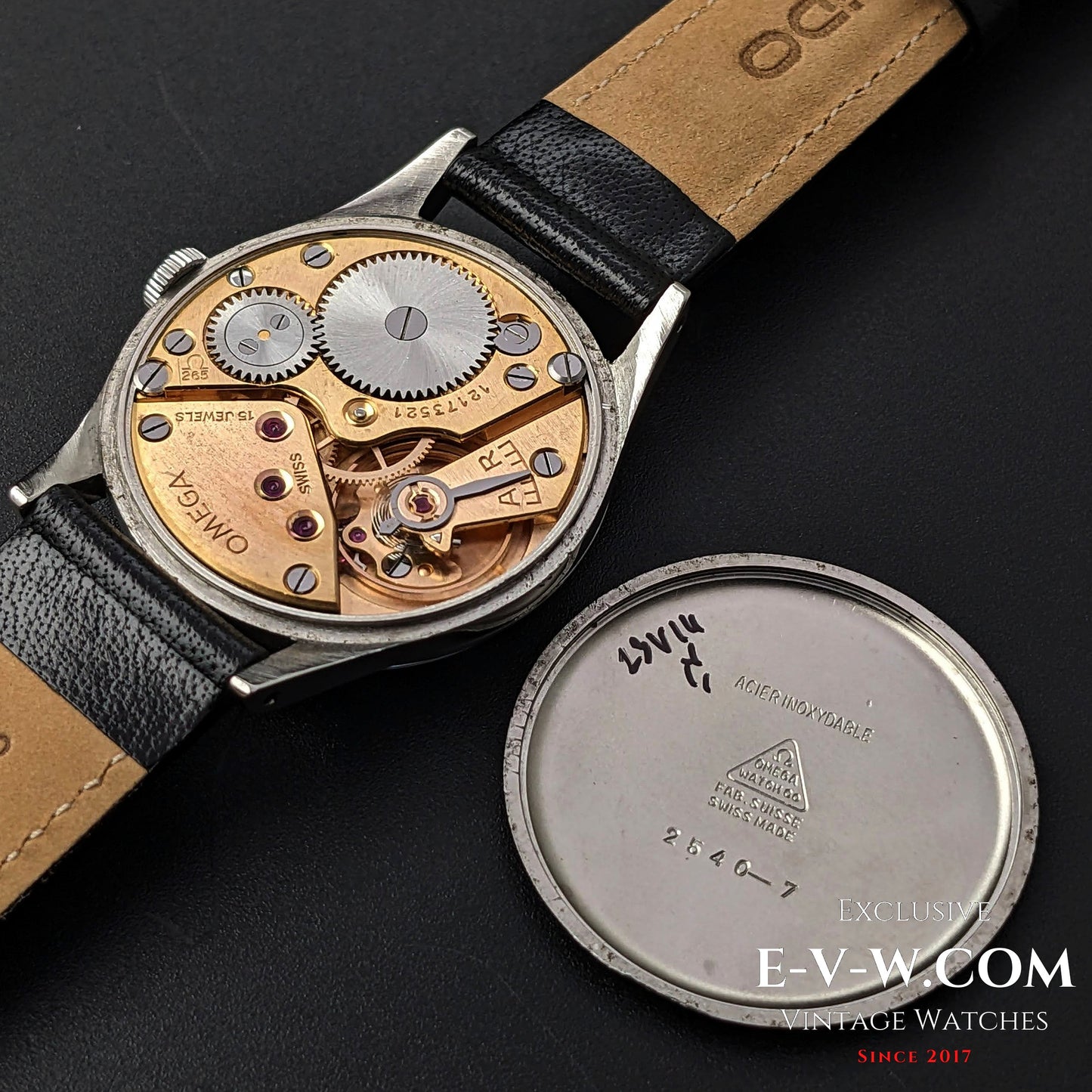 73 Years Old Vintage Blue Omega 265 (30T2 Family)  / Ref. 2540-7 / Cal. 265 / Vintage  1950
