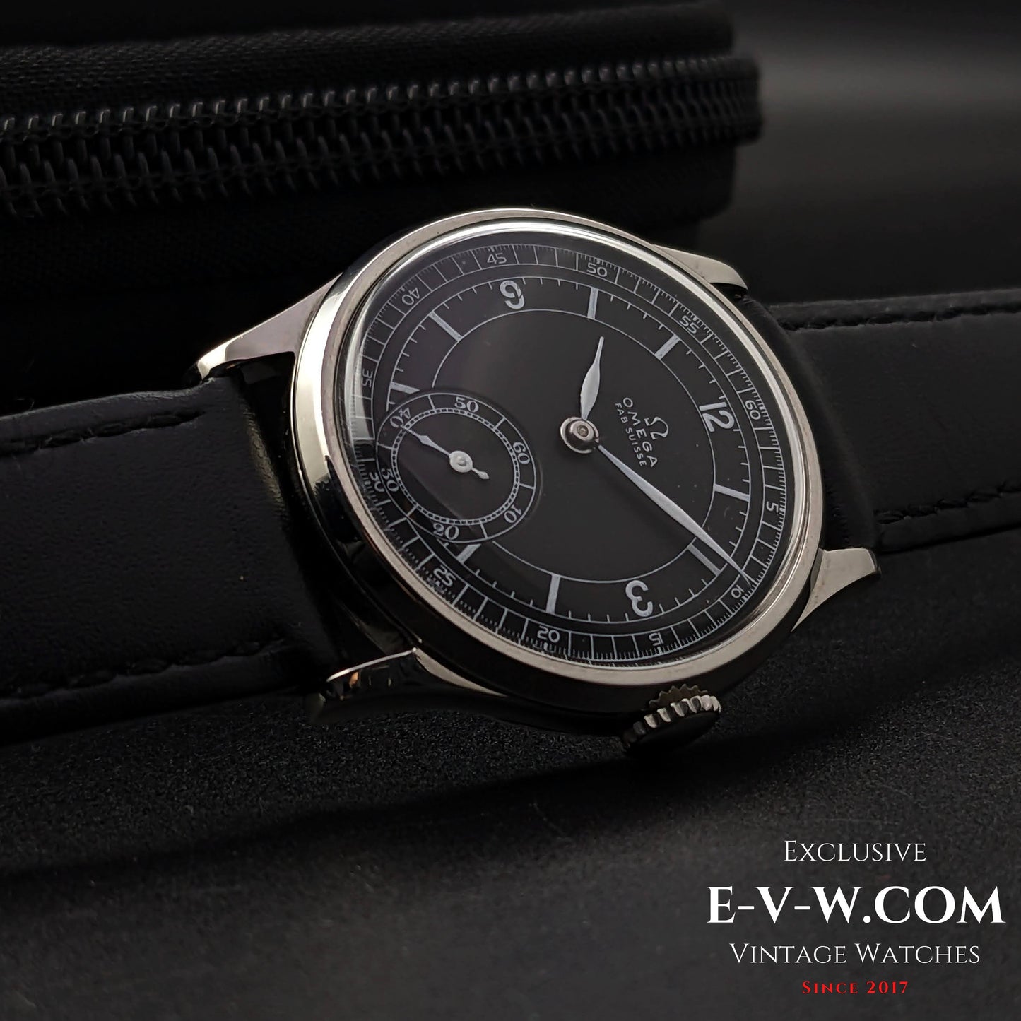 88 Years Old Vintage Omega FAB SUISSE / Black Dial / Cal.26.5SOBT2 / 1935Vintage