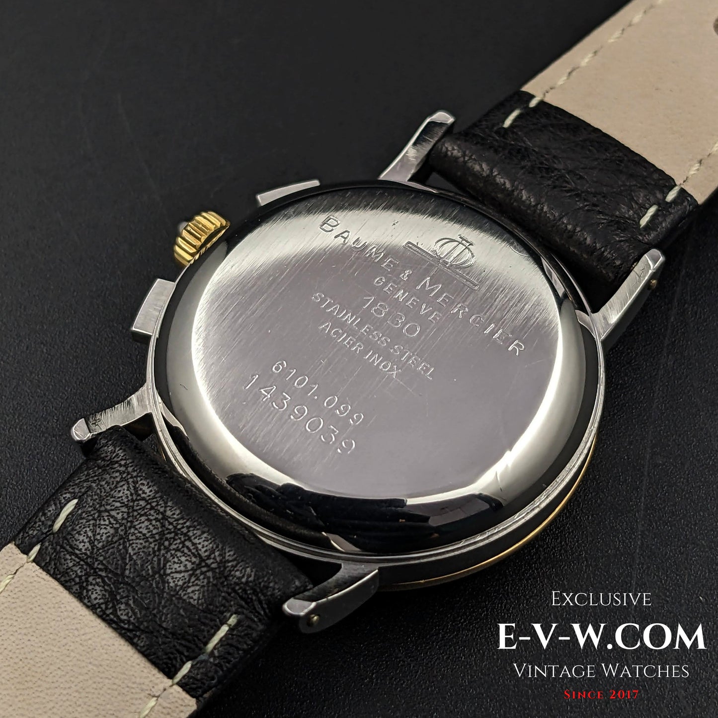 40 Years Old Vintage Baume & Mercier Chronograph Steel Gold / Ref. 6101099 / Cal. Lemania 1873 / Vintage 1980s