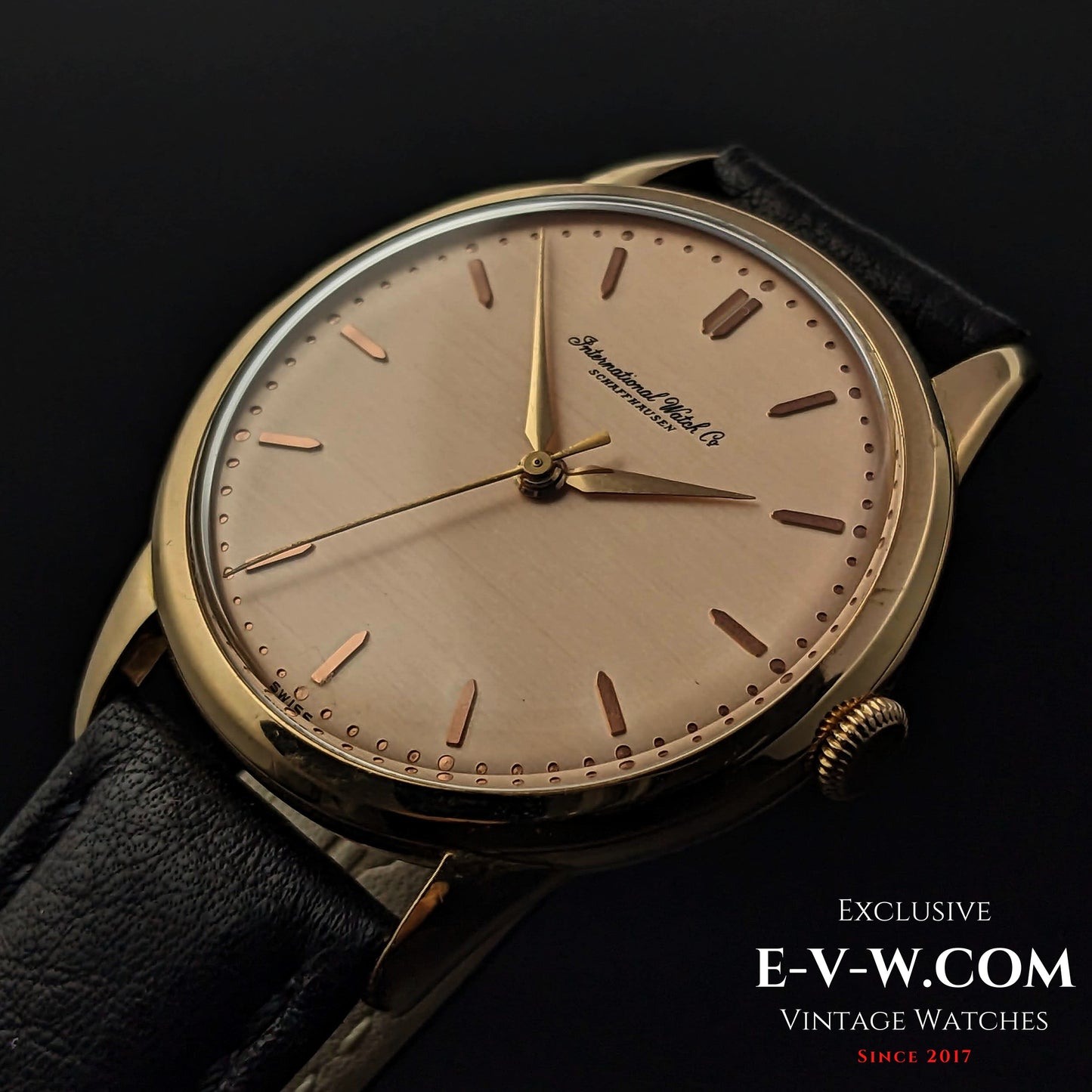 IWC Schaffhausen 18k Pink Gold Salmon Dial / Cal. 89 / Vintage 1957