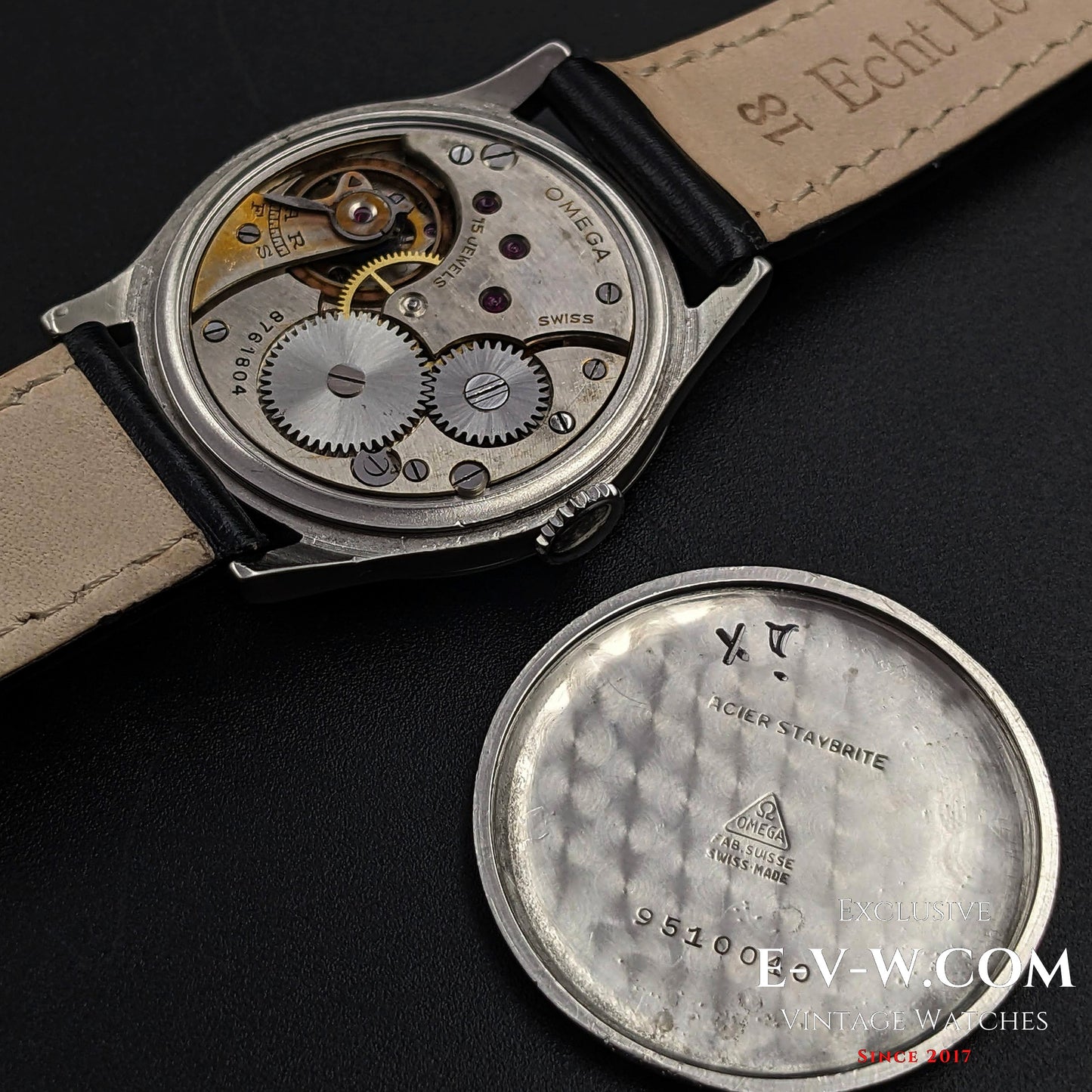 88 Years Old Vintage Omega FAB SUISSE / Black Dial / Cal.26.5SOBT2 / 1935Vintage