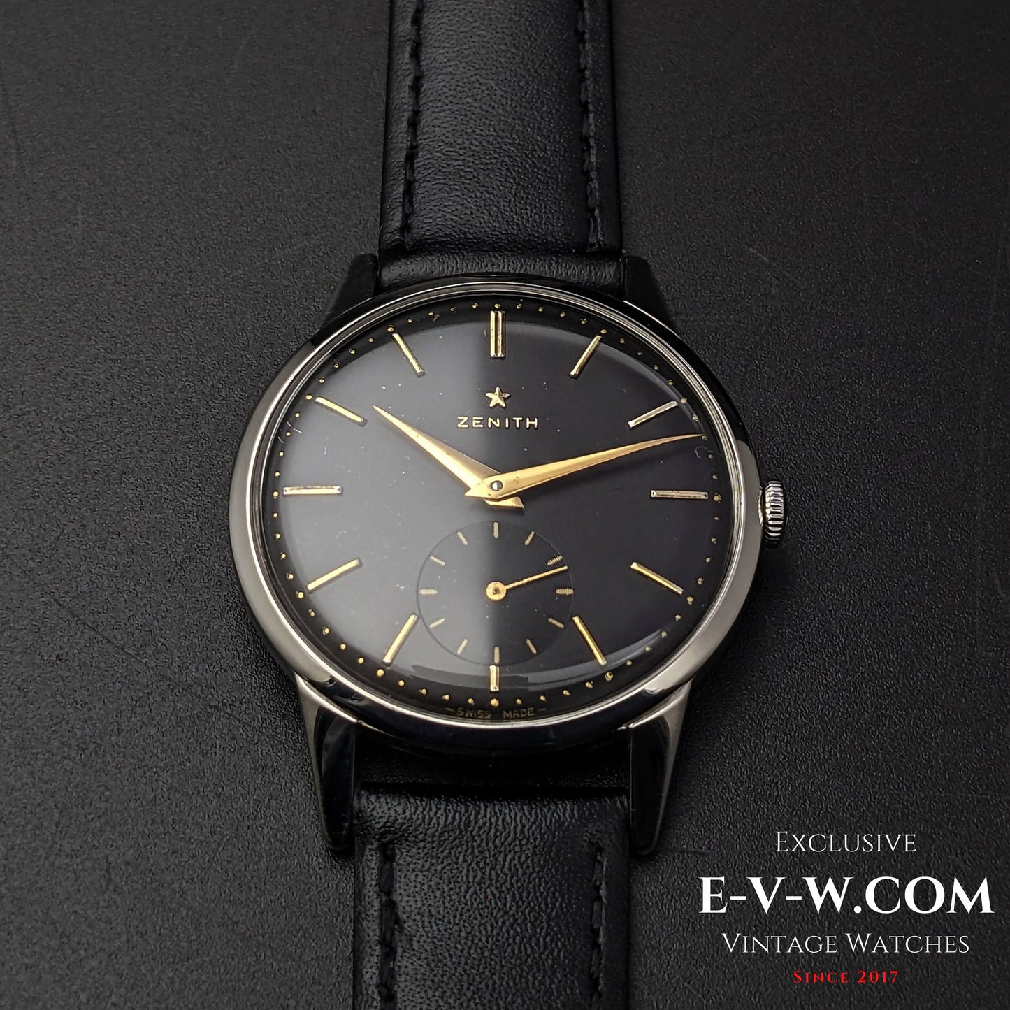 67 Years Old Vintage Zenith Black / Cal. 40 / Vintage 1956
