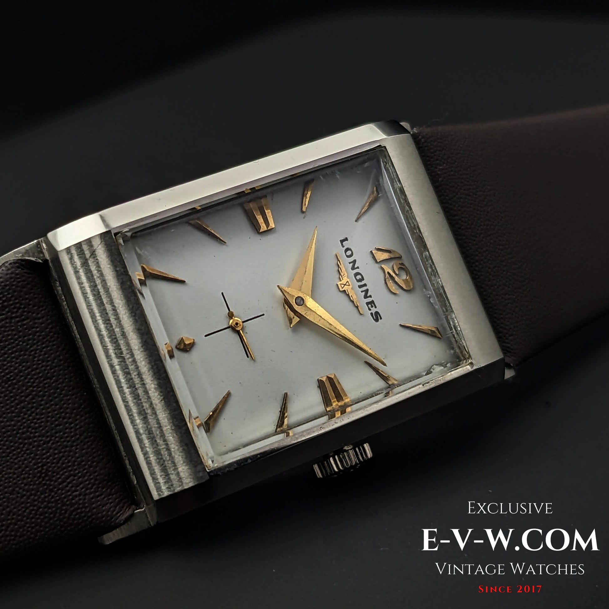 67 Years Old Vintage Longines Square Art Deco / Cal. 9LT / Vintage 1956