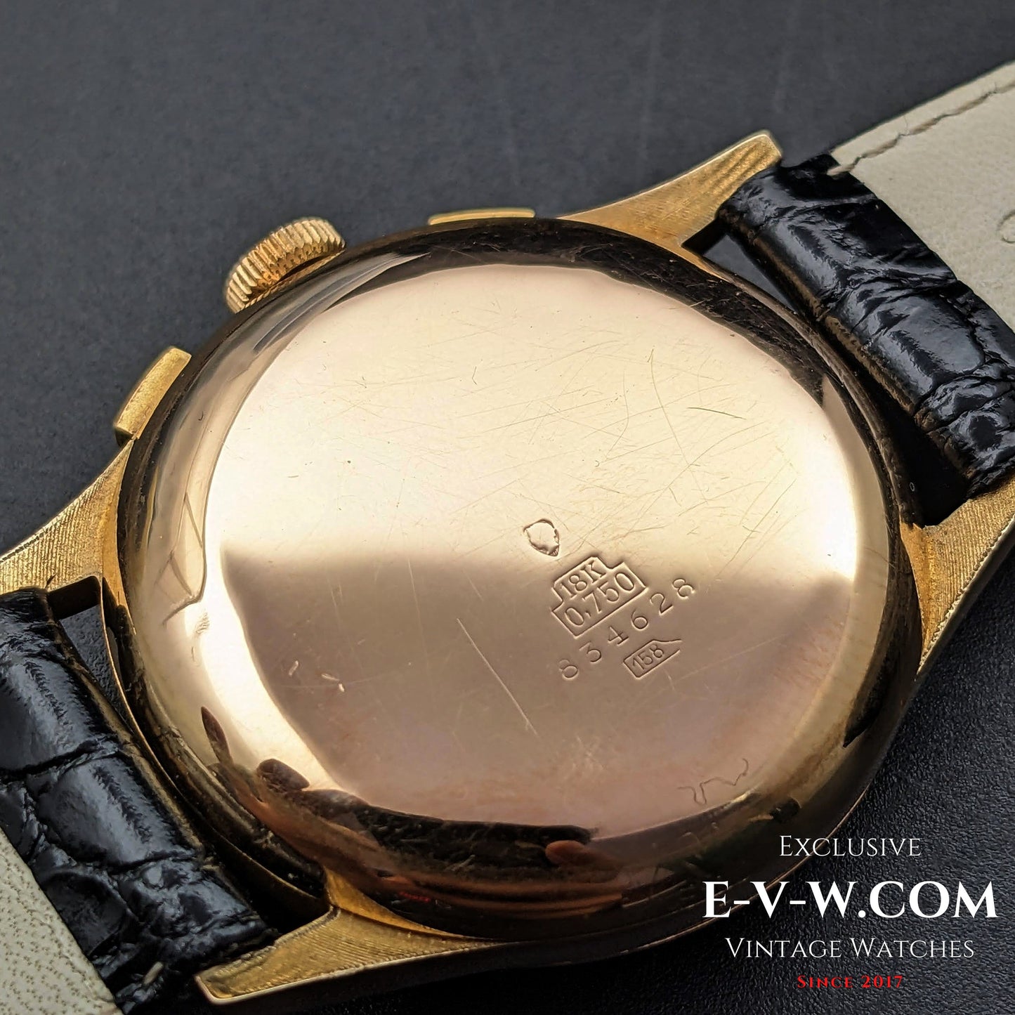 78 Years Old Vintage CHRONGRAPHE SUISSE 18K Rose Gold / Cal. Landeron 51 / Vintage 1945