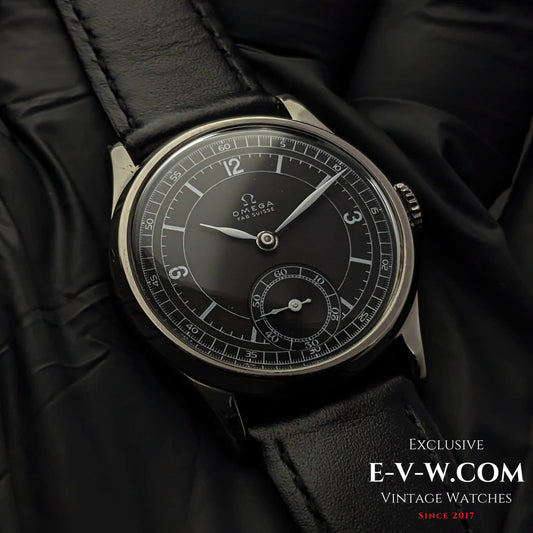 88 Years Old Vintage Omega FAB SUISSE / Black Dial   / Cal.26.5SOBT2 / 1935Vintage