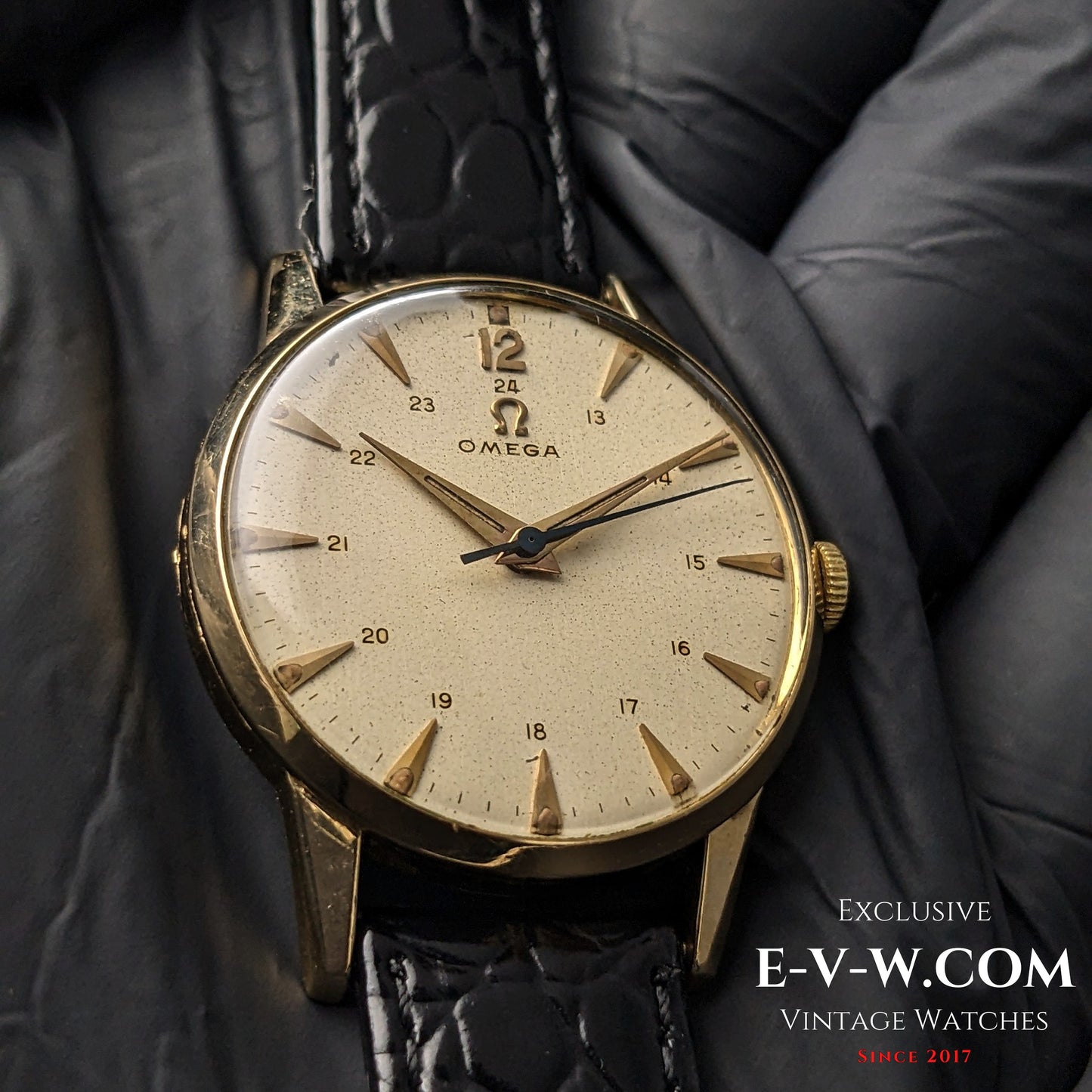 73 Years Old Vintage Omega Rare 24 HR Dial /Ref. 2496-3SC / Cal. 283 (30T2) / Vintage 1952/ Serviced