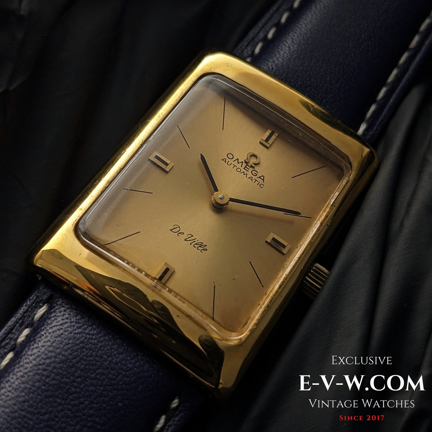 Omega De Ville Automatic Rectangular Gold plaque | Ref. 151.031 | Cal. 681 | Vintage 1969 | Serviced