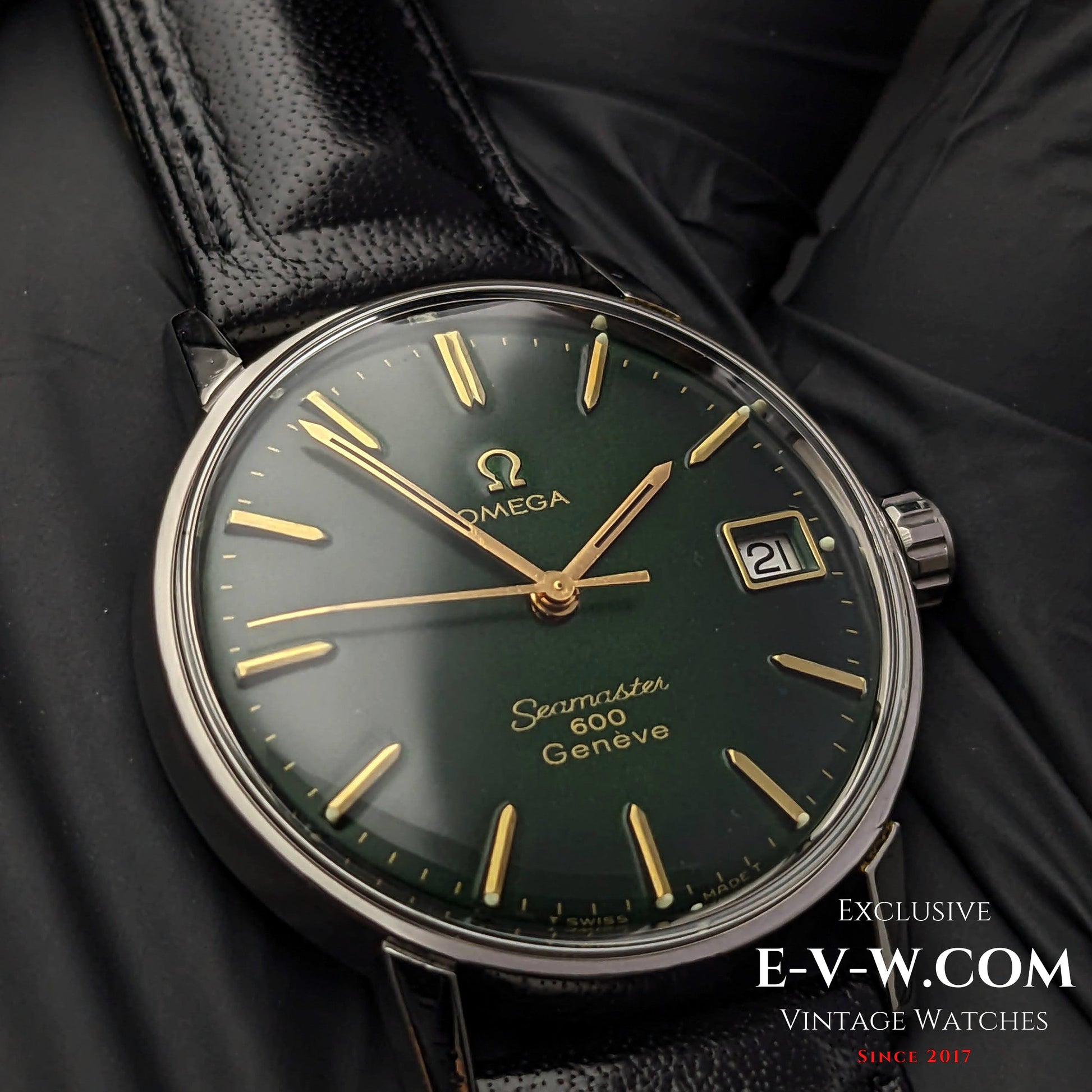 57 Years Old Vintage Omega Seamaster 600 / Green Dial /Ref. 13600011 / Cal.611 / 1966 Vintage