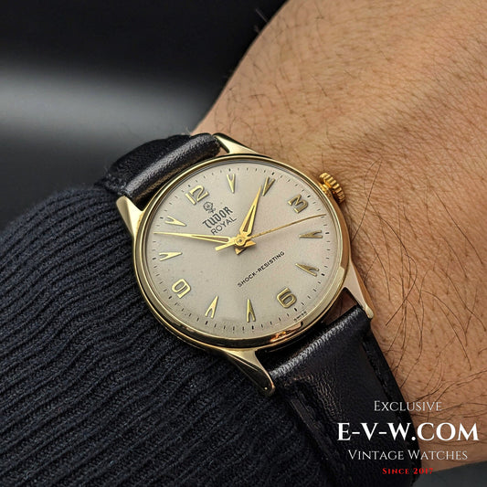74 Years Old Vintage Rolex Tudor Very rare / Solid Gold / Cal. Tudor 17 Jewels / Vintage 1950