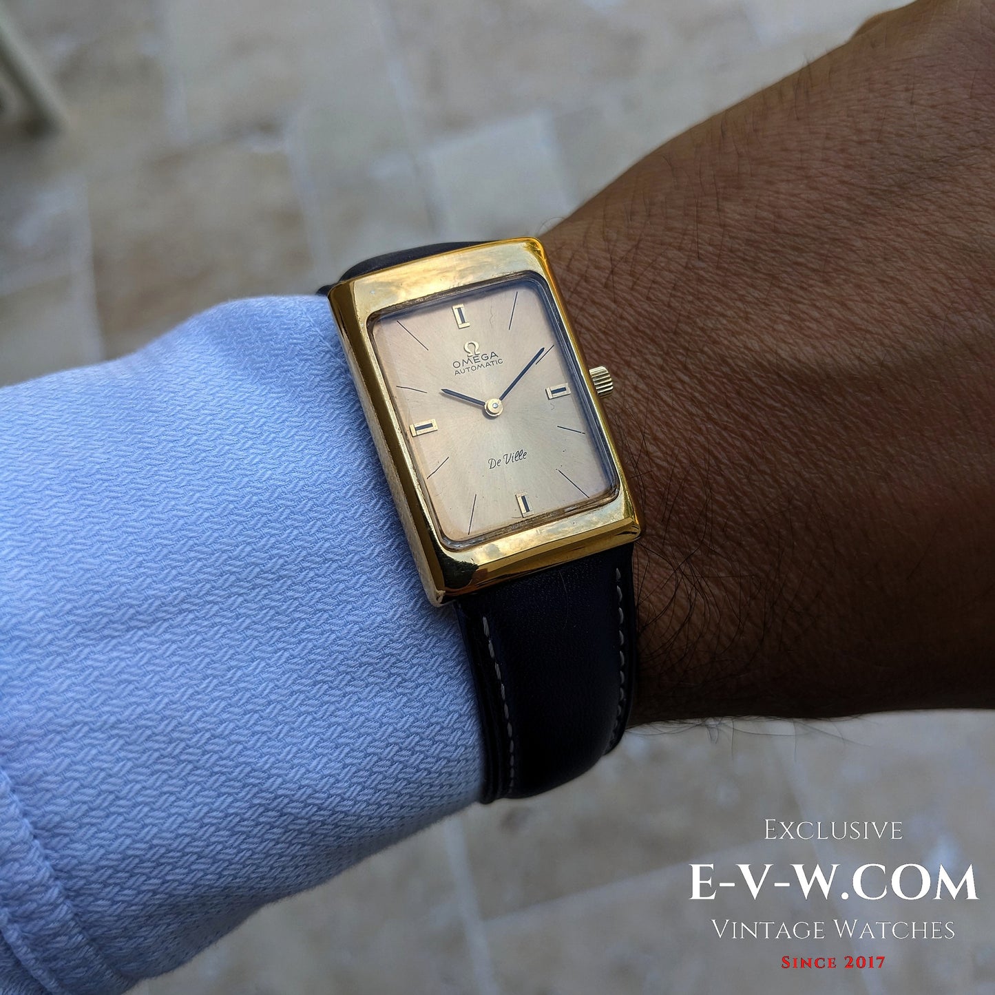 Omega De Ville Automatic Rectangular Gold plaque | Ref. 151.031 | Cal. 681 | Vintage 1969 | Serviced