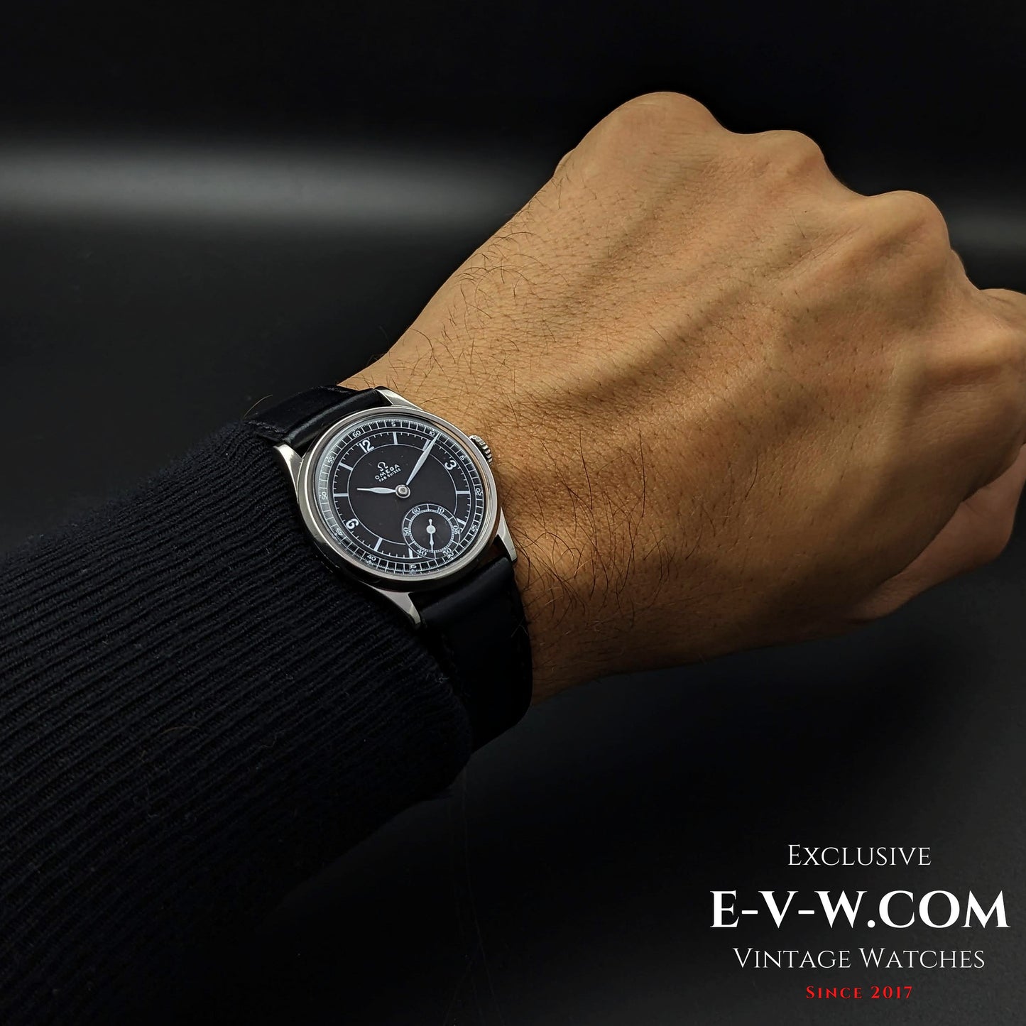 88 Years Old Vintage Omega FAB SUISSE / Black Dial / Cal.26.5SOBT2 / 1935Vintage