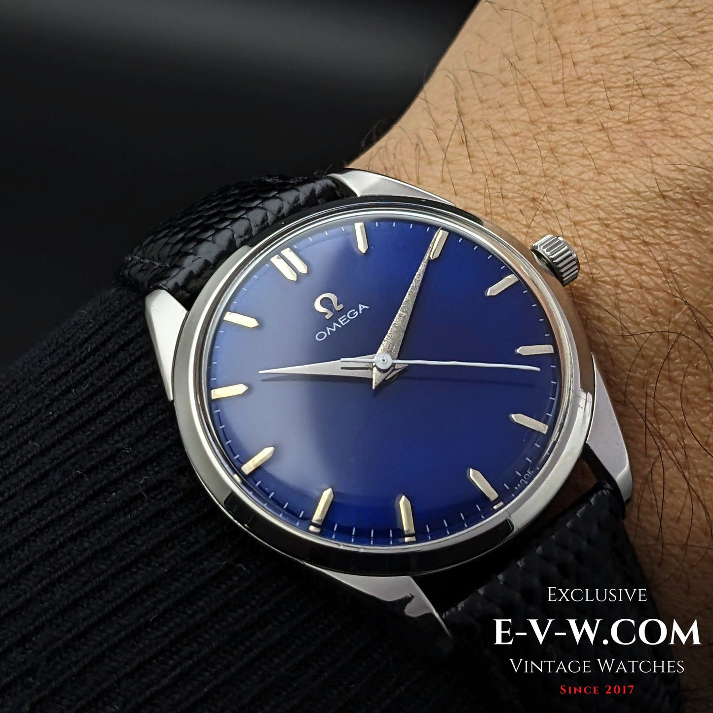 65 Years Old Vintage Omega Blue Ref. 2910-5 SC / Cal. 284 (30T2 family) / Vintage 1958