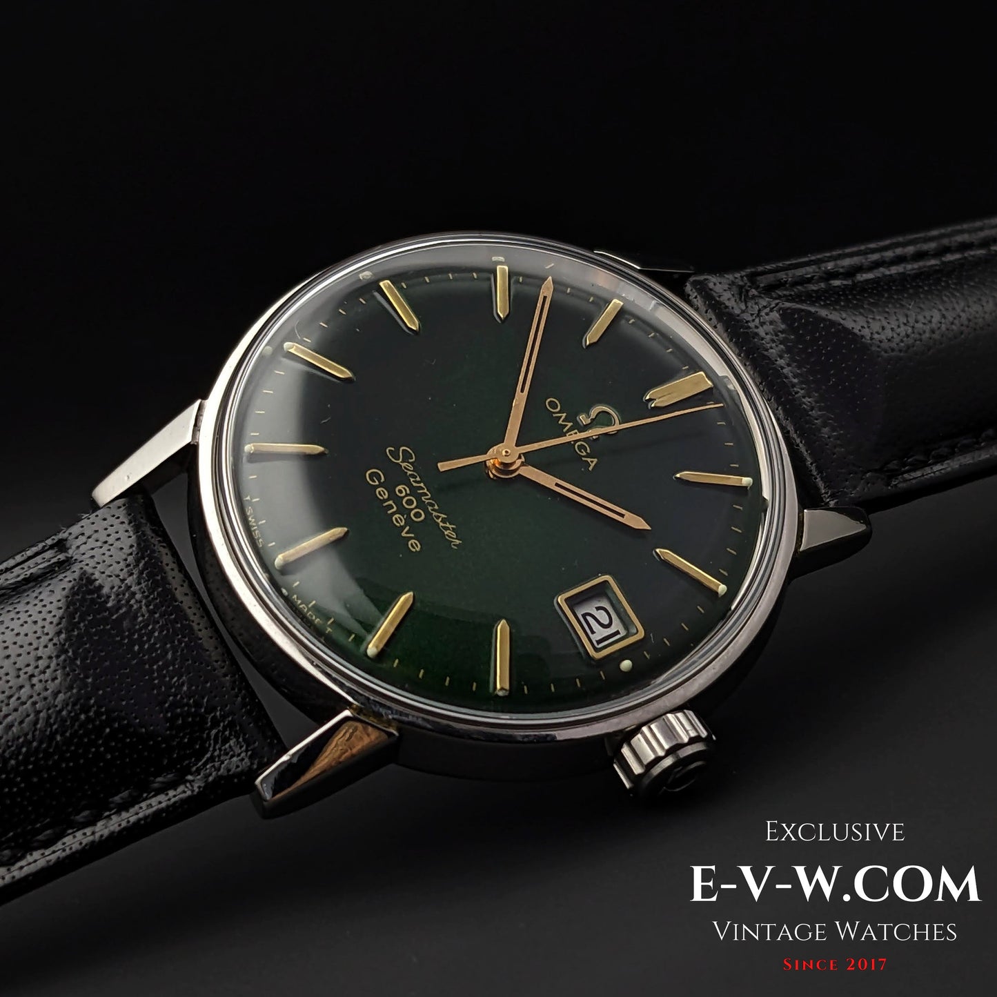 57 Years Old Vintage Omega Seamaster 600 / Green Dial /Ref. 13600011 / Cal.611 / 1966 Vintage