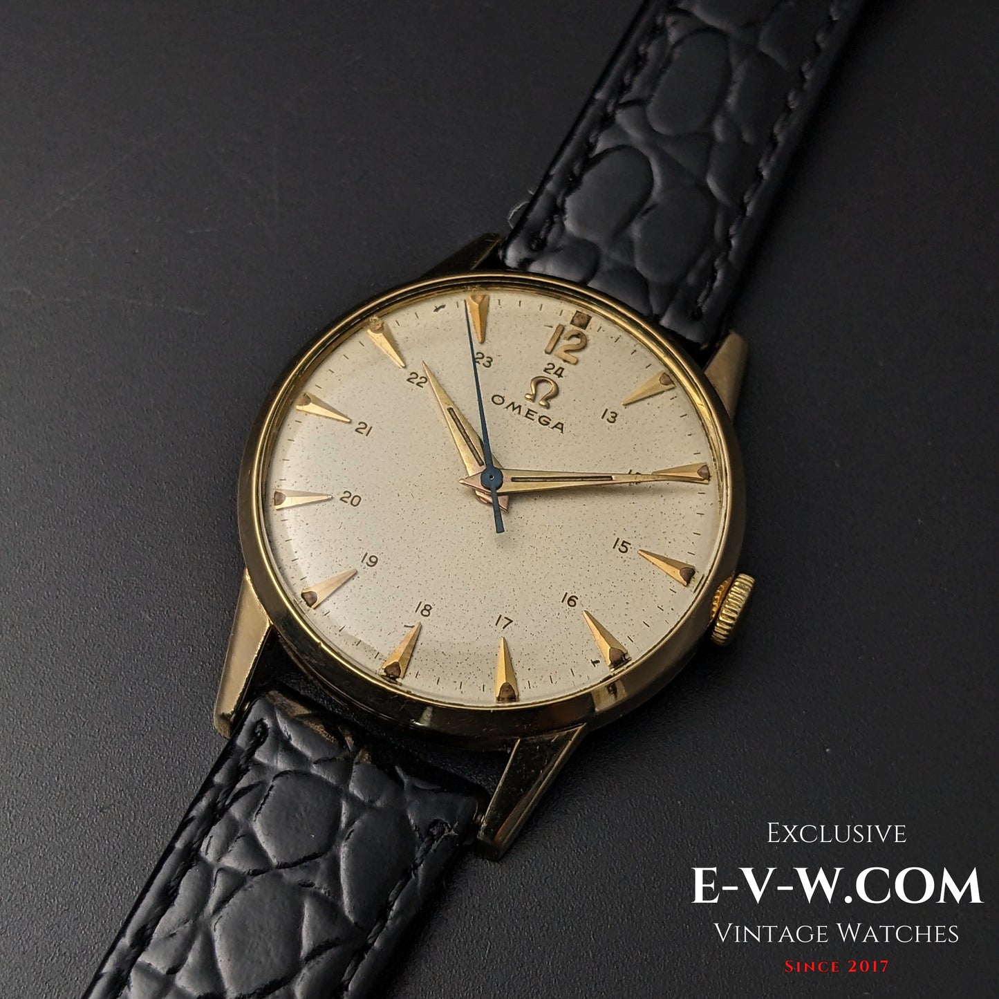 73 Years Old Vintage Omega Rare 24 HR Dial /Ref. 2496-3SC / Cal. 283 (30T2) / Vintage 1952/ Serviced