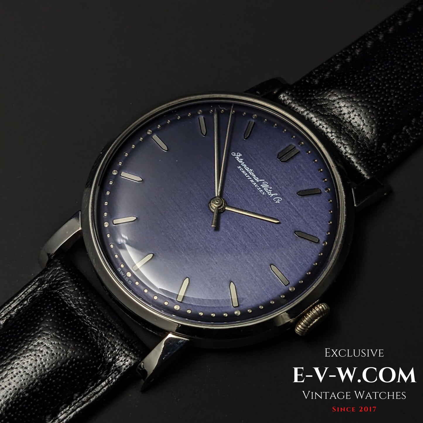 59 Years Old Vintage IWC Schaffhausen Classic / Original Blue Colored Dial / Cal. 89 / vintage 1965