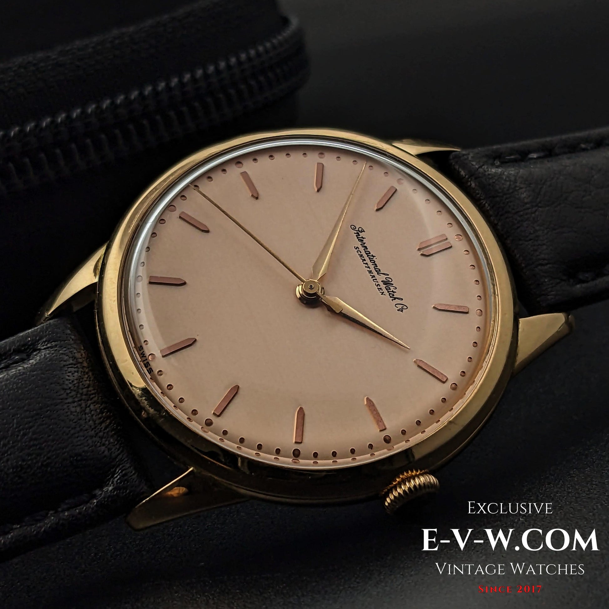 IWC Schaffhausen 18k Pink Gold Salmon Dial / Cal. 89 / Vintage 1957