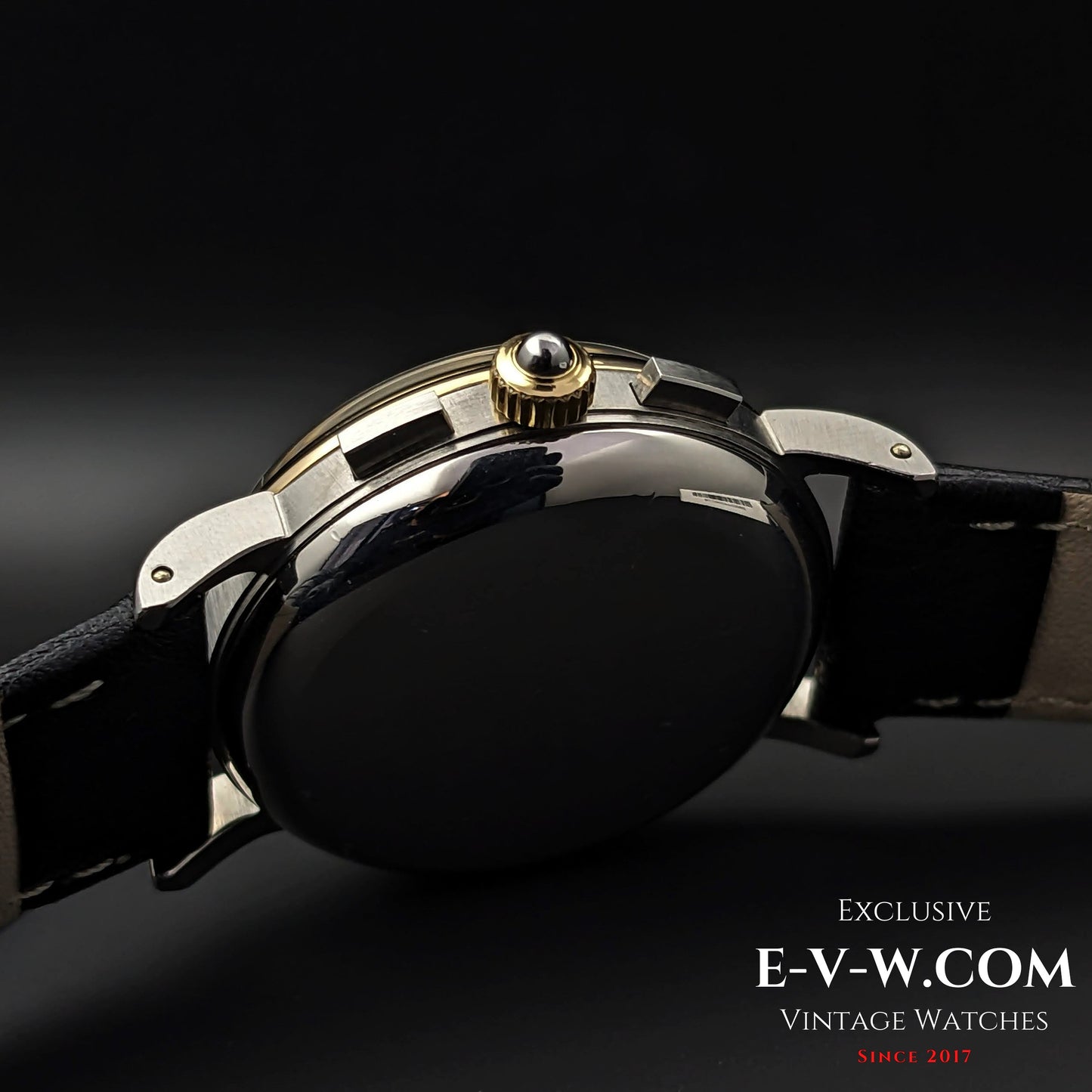 40 Years Old Vintage Baume & Mercier Chronograph Steel Gold / Ref. 6101099 / Cal. Lemania 1873 / Vintage 1980s