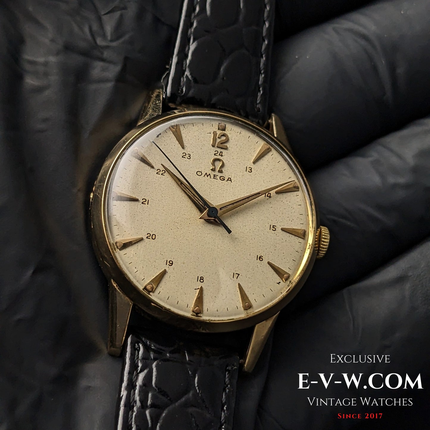 73 Years Old Vintage Omega Rare 24 HR Dial /Ref. 2496-3SC / Cal. 283 (30T2) / Vintage 1952/ Serviced