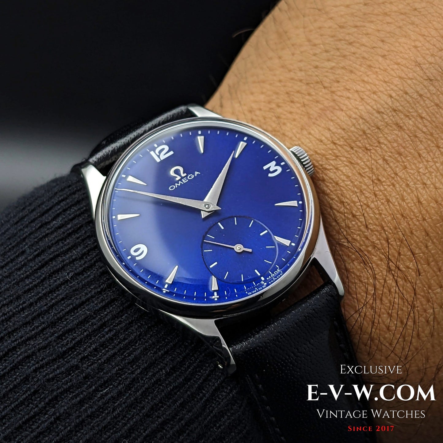 73 Years Old Vintage Blue Omega 265 (30T2 Family)  / Ref. 2540-7 / Cal. 265 / Vintage  1950