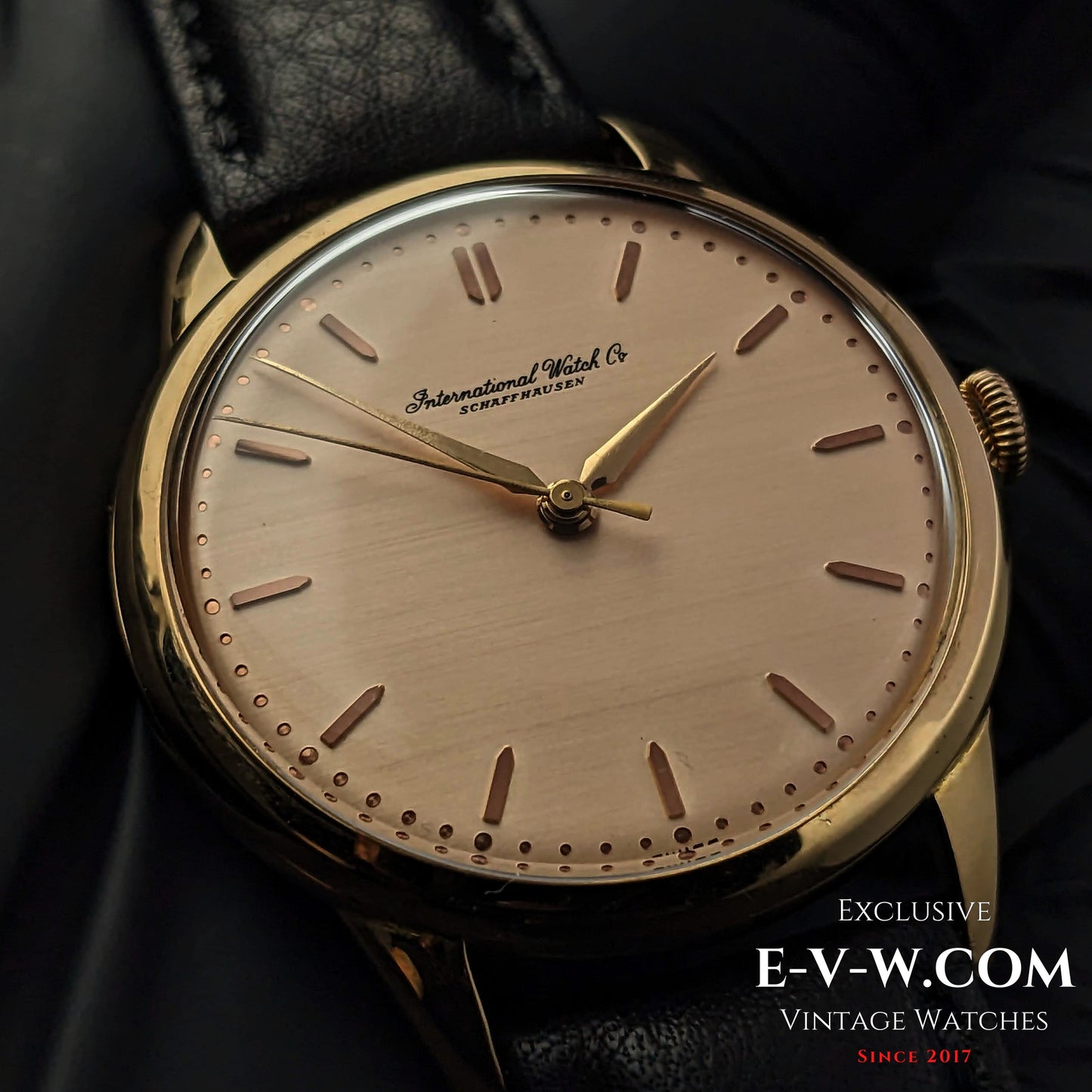 IWC Schaffhausen 18k Pink Gold Salmon Dial / Cal. 89 / Vintage 1957