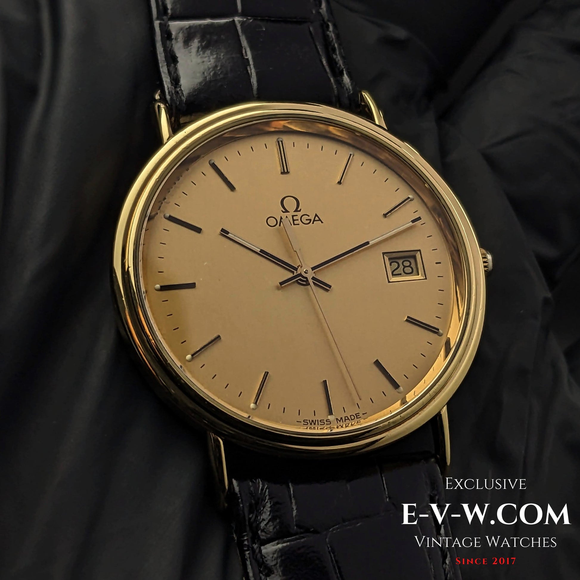 Vintage Omega Classic 18k Gold / Cal. 1530 / Vintage 1980s