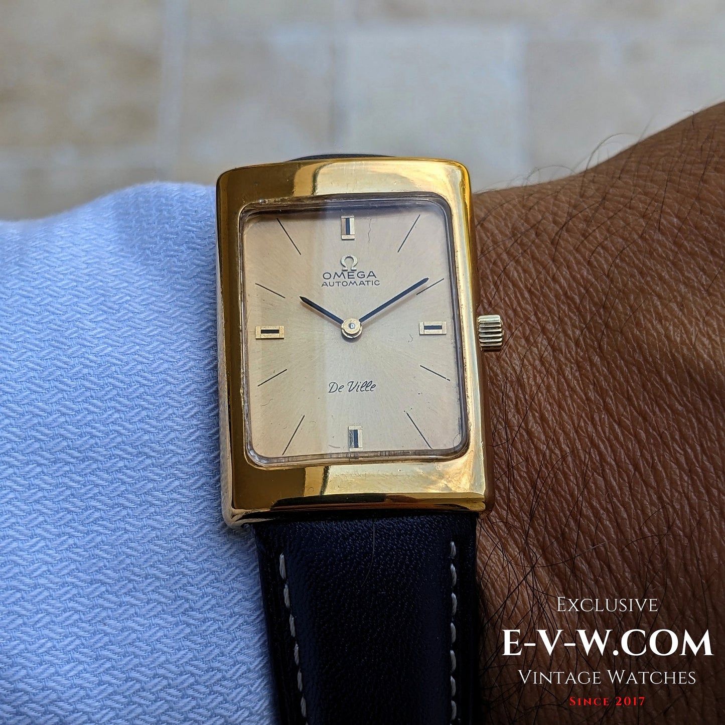 Omega De Ville Automatic Rectangular Gold plaque | Ref. 151.031 | Cal. 681 | Vintage 1969 | Serviced