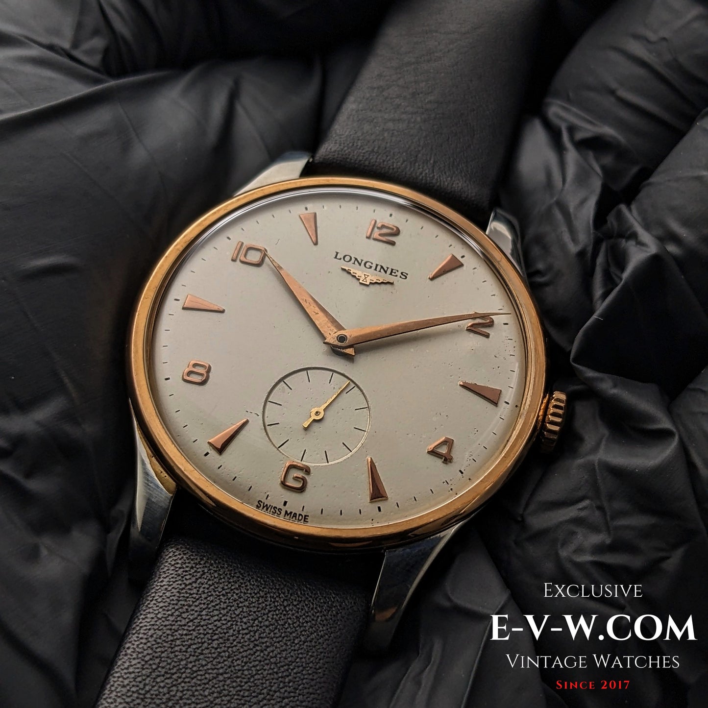 66 Years Old Vintage Longines Calatrava Oversize Jumbo Two Tone Ref. 4914 Cal. 12.68Z Vintage 1958