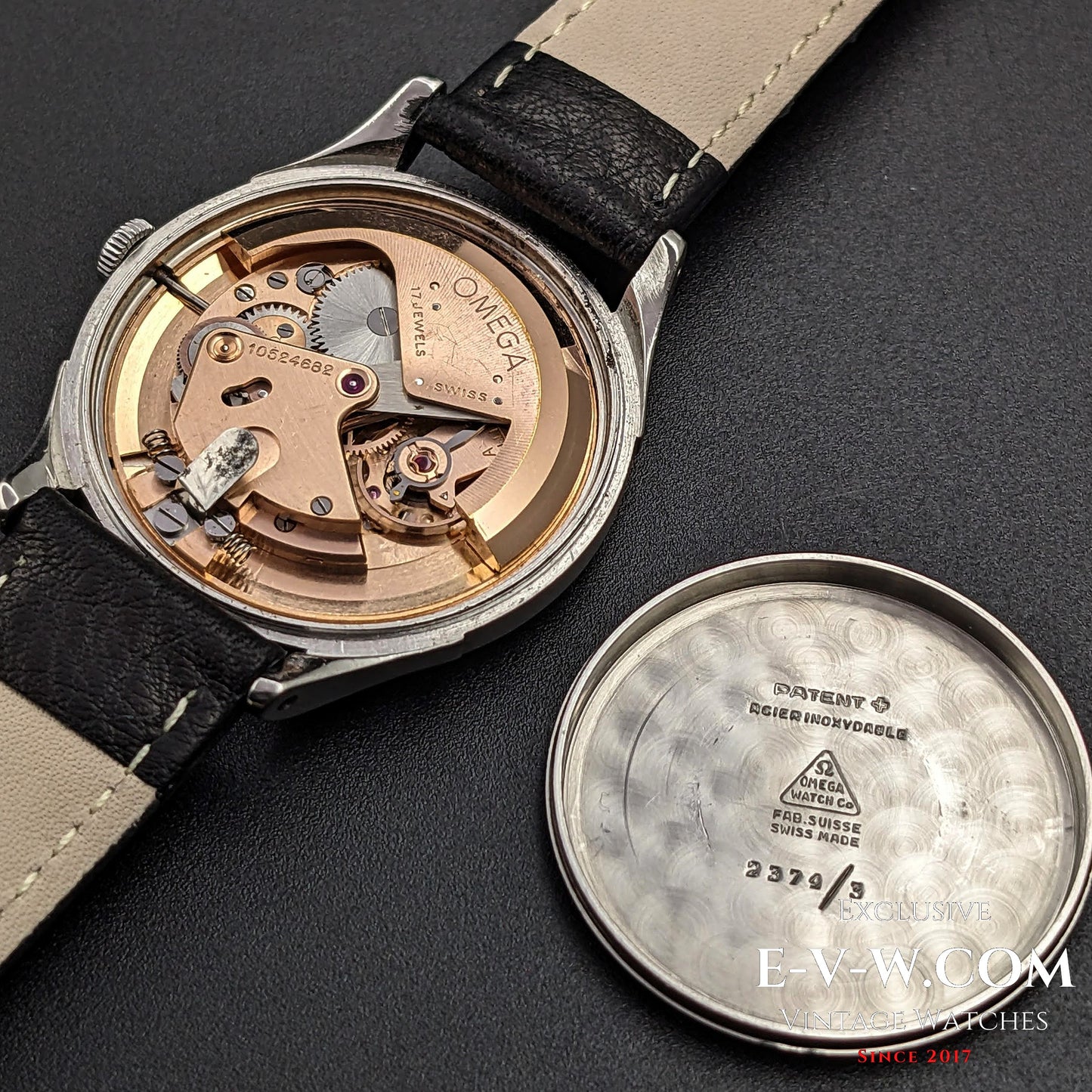 79 Years Old Vintage WWII Omega Automatic Bumper / Ref 2374-3 / Rare caliber 30.10 R.A PC mechnizm designed by Cherles Perregaux / Vintage 1944