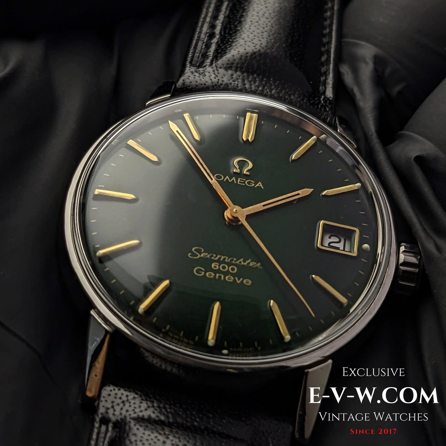 57 Years Old Vintage Omega Seamaster 600 / Green Dial /Ref. 13600011 / Cal.611 / 1966 Vintage