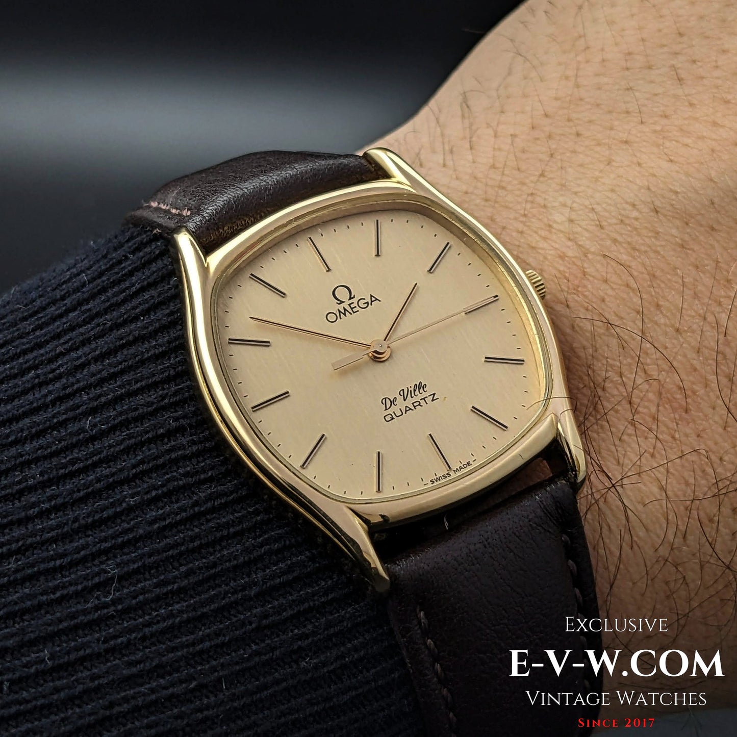 Omega De Ville Quartz Gold Plaque / Cal. 1336/ Ref.191 0097 / Vintage 1980