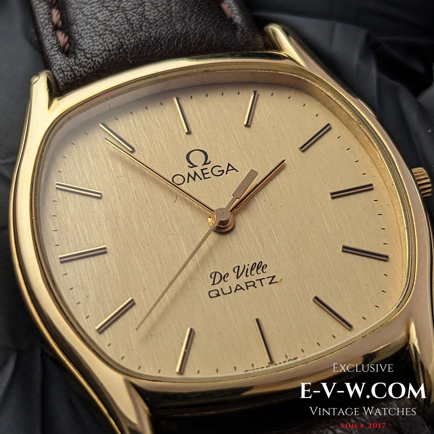 Omega De Ville Quartz Gold Plaque / Cal. 1336 / Ref.191 0097 / Vintage 1980