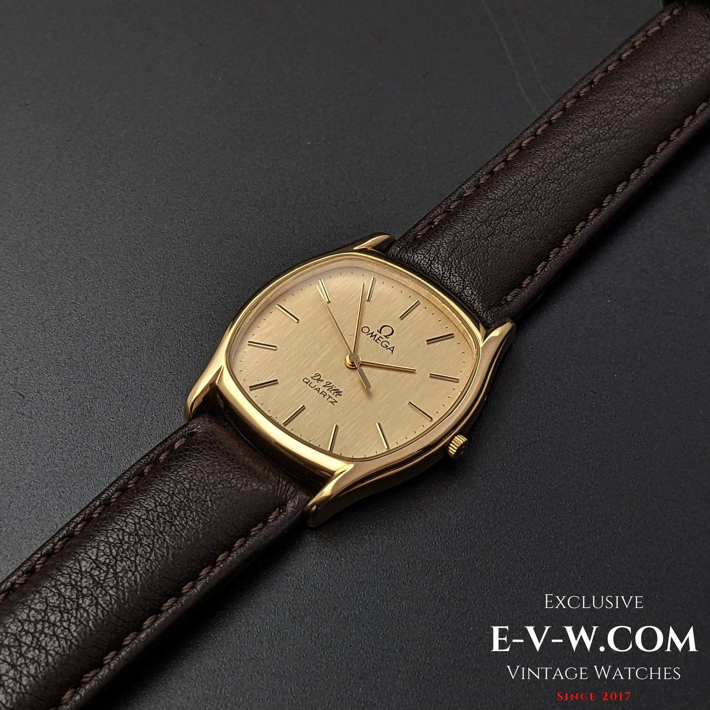 Omega De Ville Quartz Gold Plaque / Cal. 1336 / Ref.191 0097 / Vintage 1980
