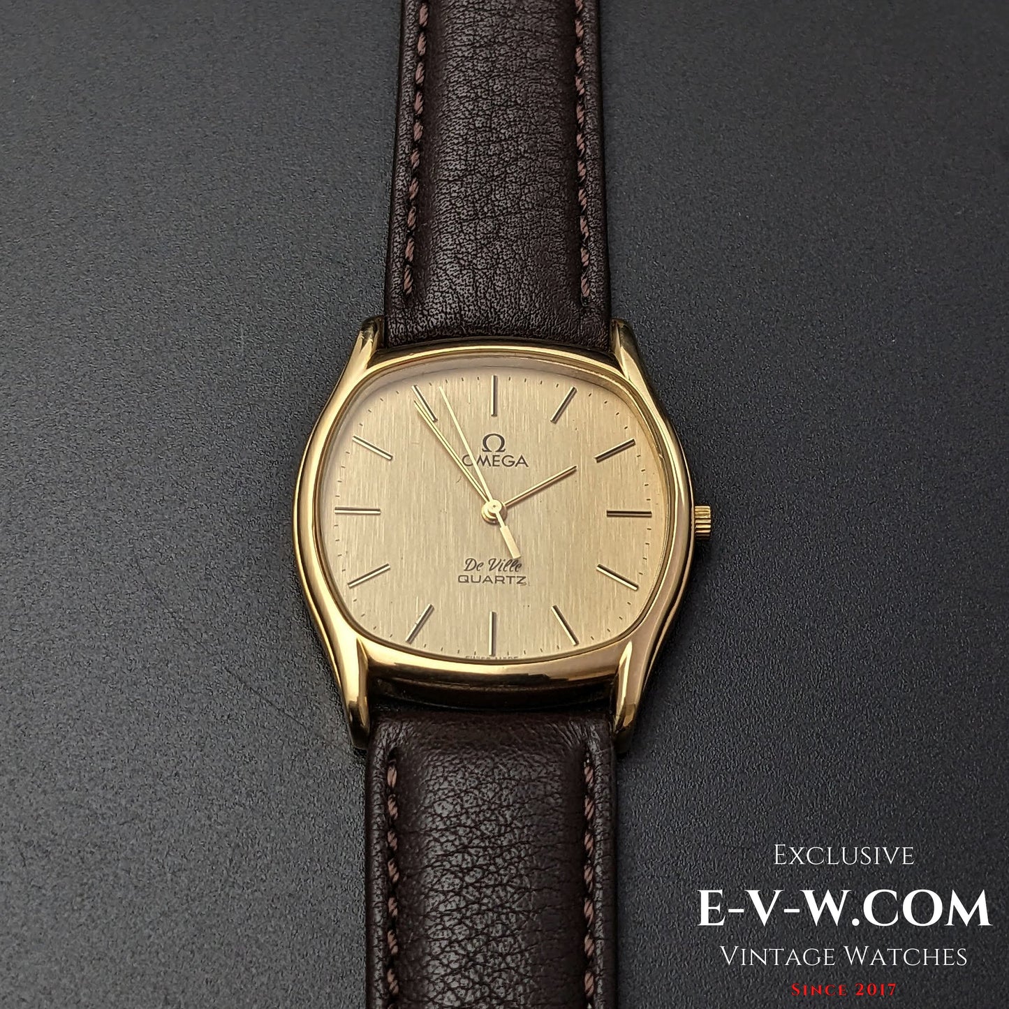 Omega De Ville Quartz Gold Plaque / Cal. 1336 / Ref.191 0097 / Vintage 1980
