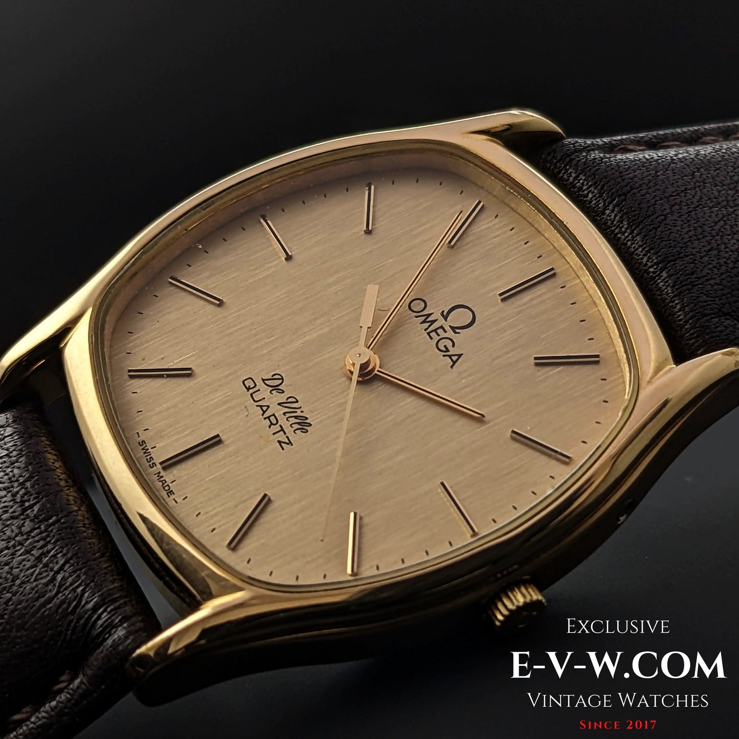 Omega De Ville Quartz Gold Plaque / Cal. 1336 / Ref.191 0097 / Vintage 1980