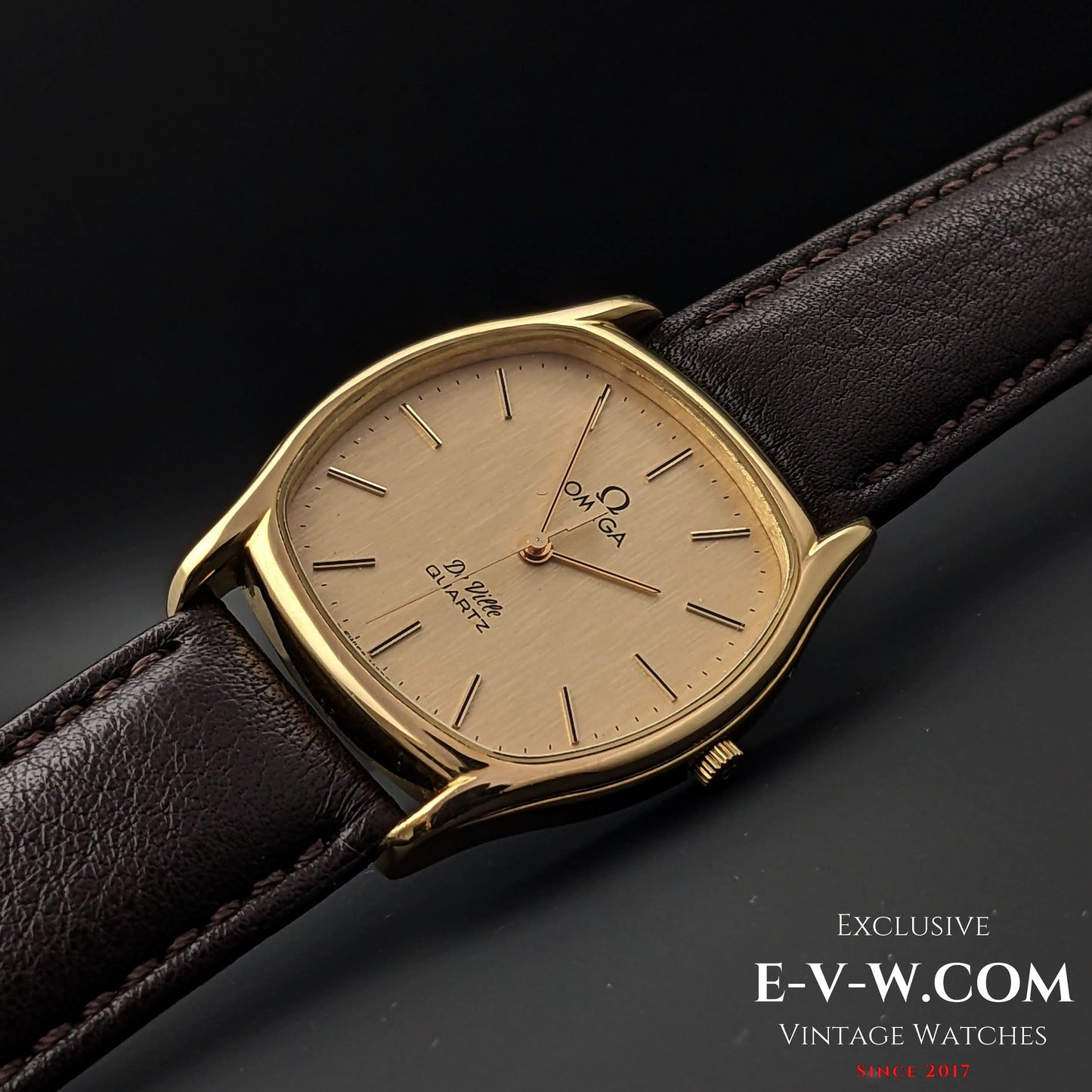 Omega De Ville Quartz Gold Plaque / Cal. 1336 / Ref.191 0097 / Vintage 1980