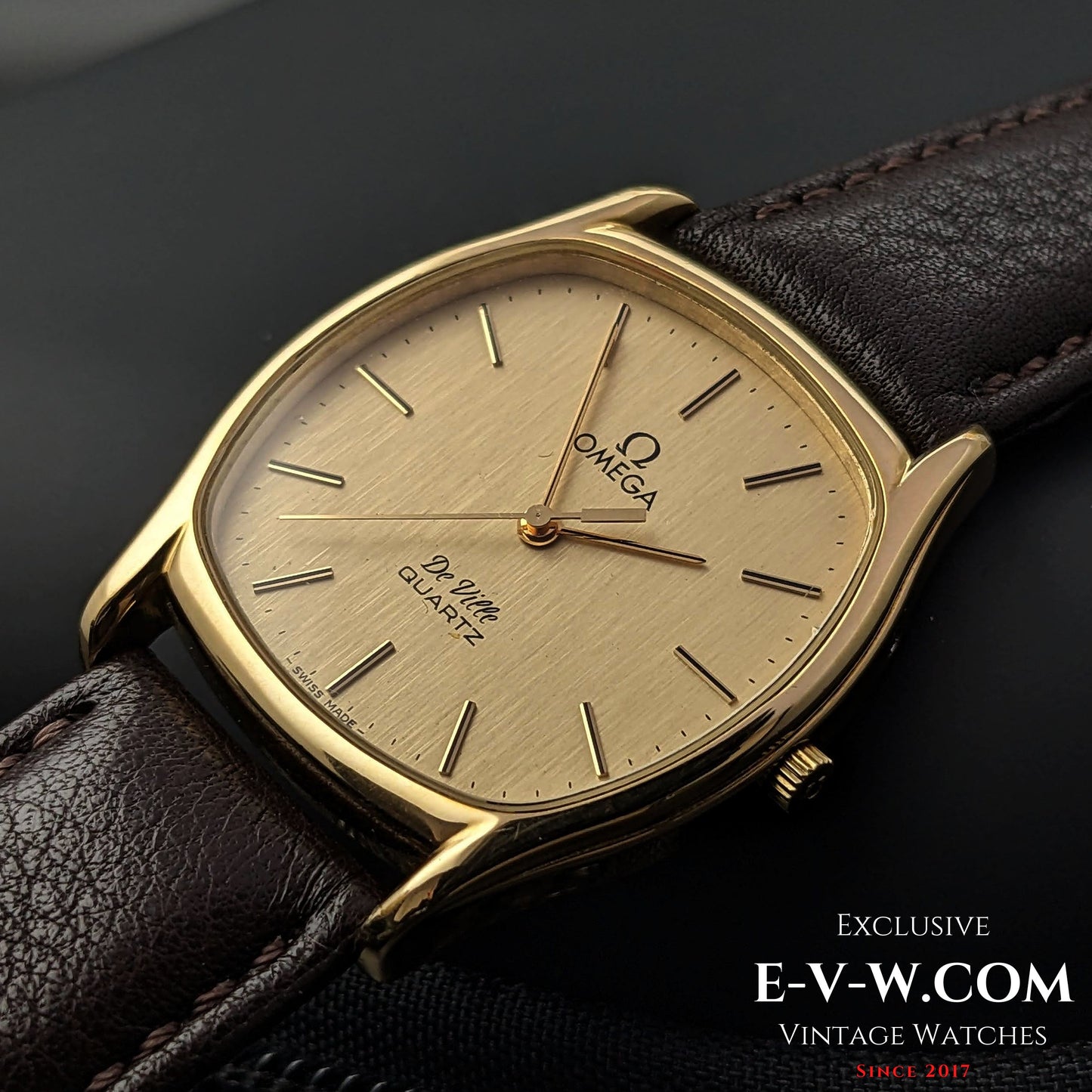 Omega De Ville Quartz Gold Plaque / Cal. 1336/ Ref.191 0097 / Vintage 1980