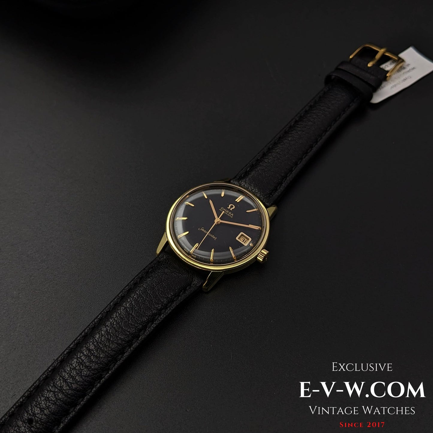 Omega Seamaster Black Dial Automatic / Gold Plaque / Ref 166002 / cal. 565  / Vintage 1967