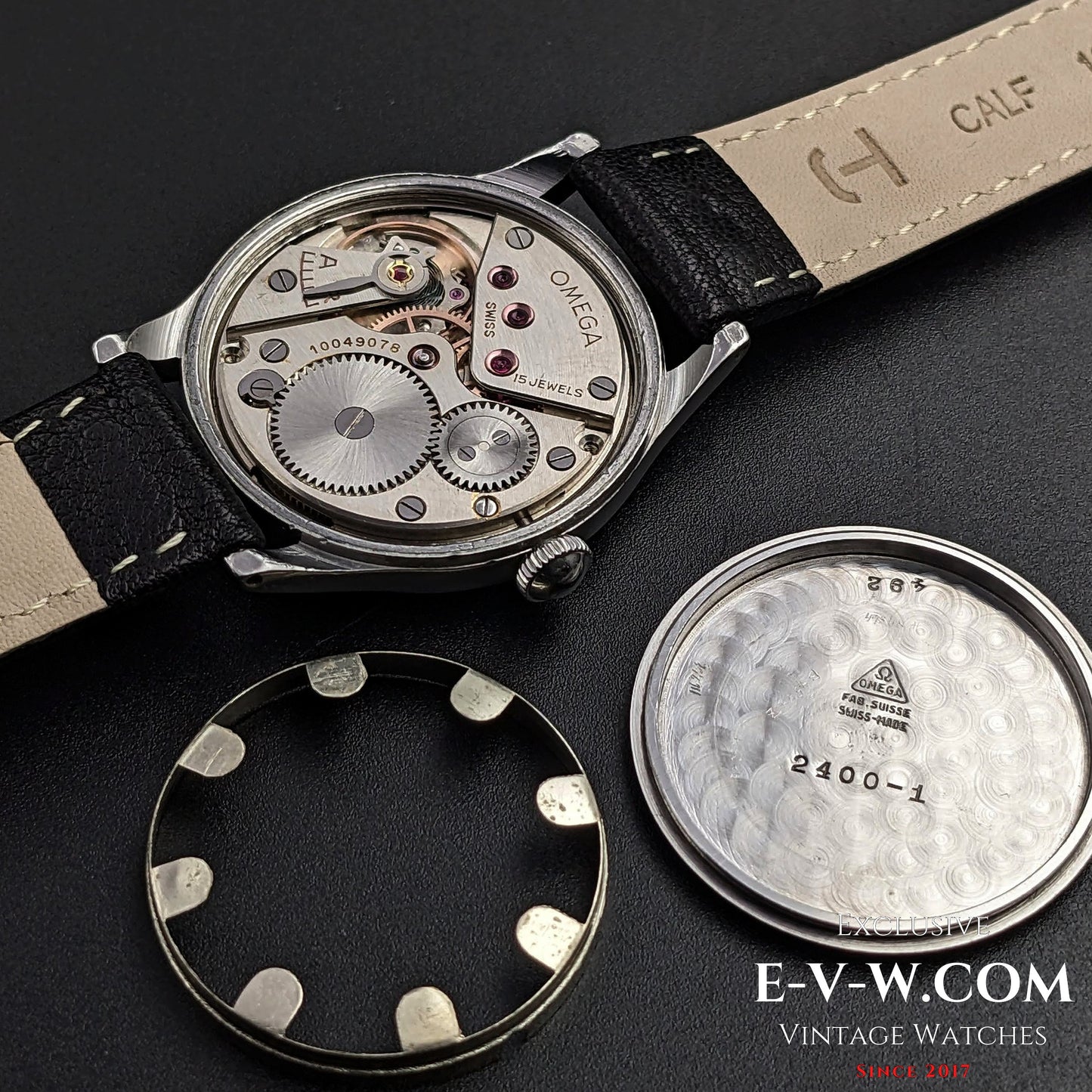 Omega 30T2 PC Sector Dial Calatrava /  Ref 2400 / WWII Vintage 1944