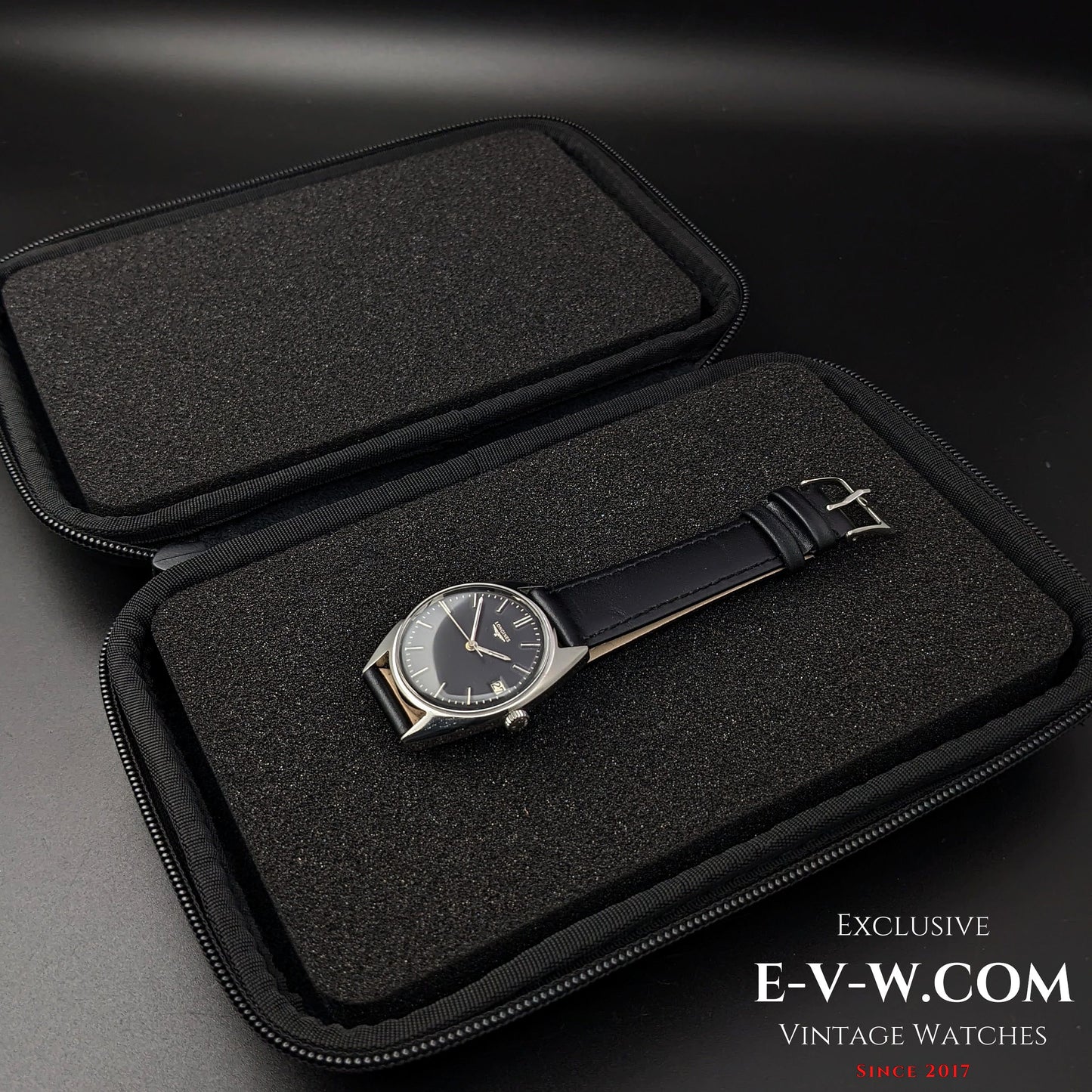 Longines Classic / Black dial / cal. 285 / ref.8306 5 /  Vintage 1969