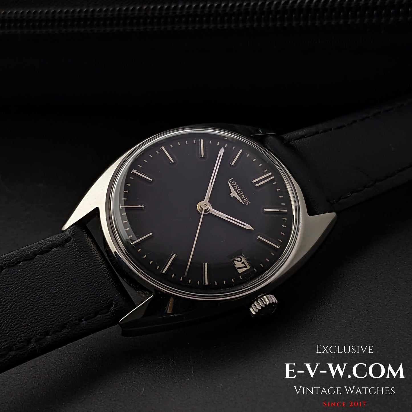 Longines Classic / Black dial / cal. 285 / ref.8306 5 /  Vintage 1969