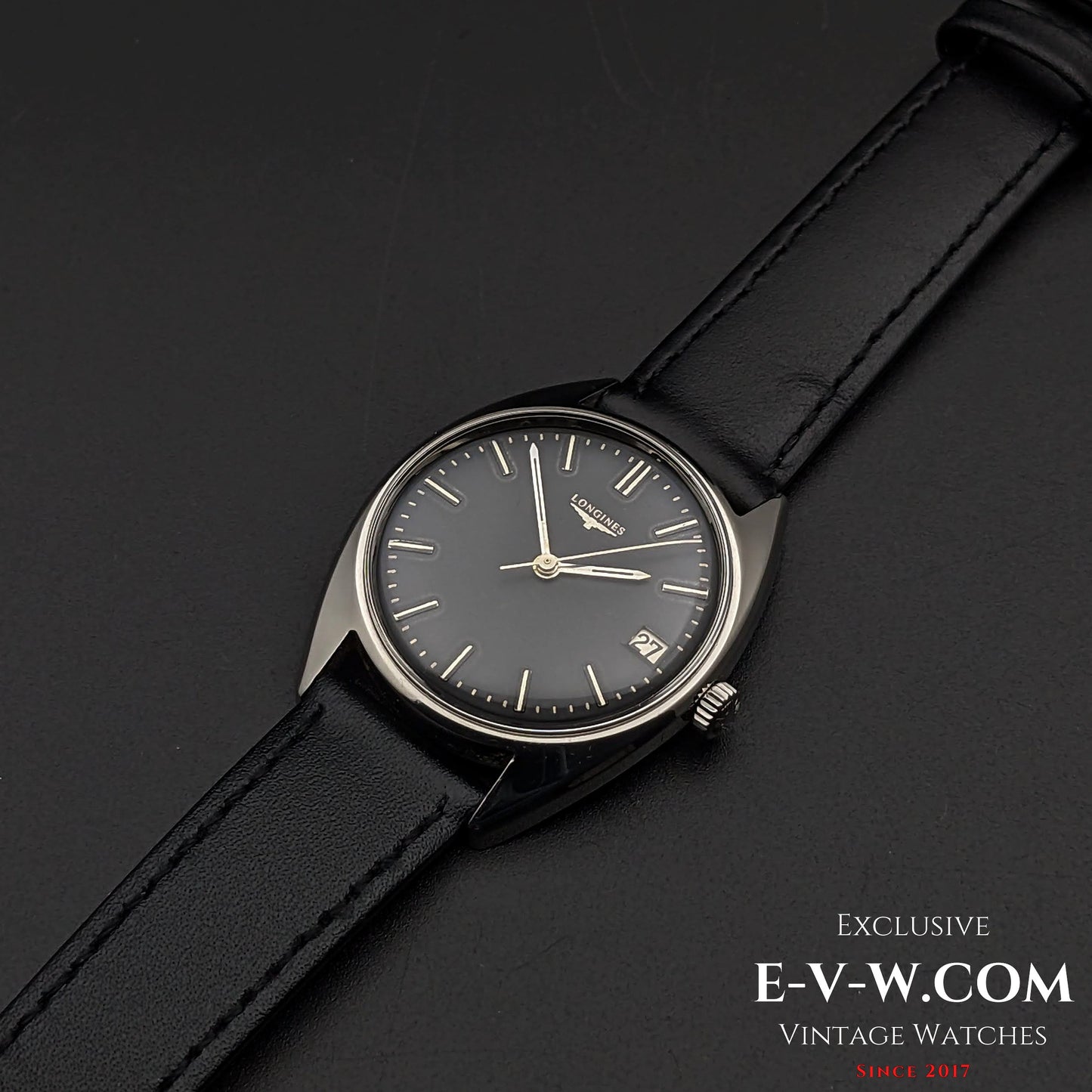 Longines Classic / Black dial / cal. 285 / ref.8306 5 /  Vintage 1969