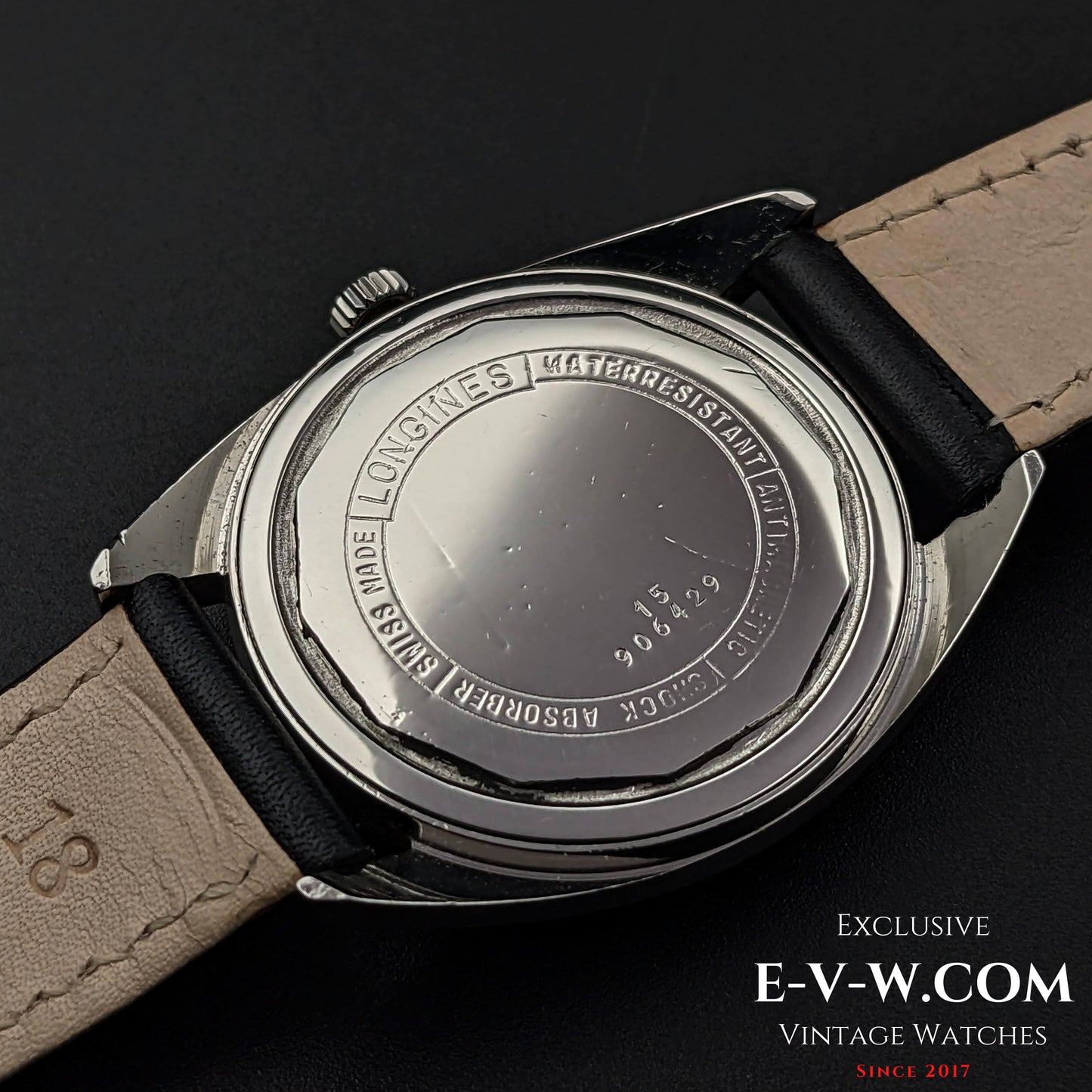 Longines Classic / Black dial / cal. 285 / ref.8306 5 /  Vintage 1969