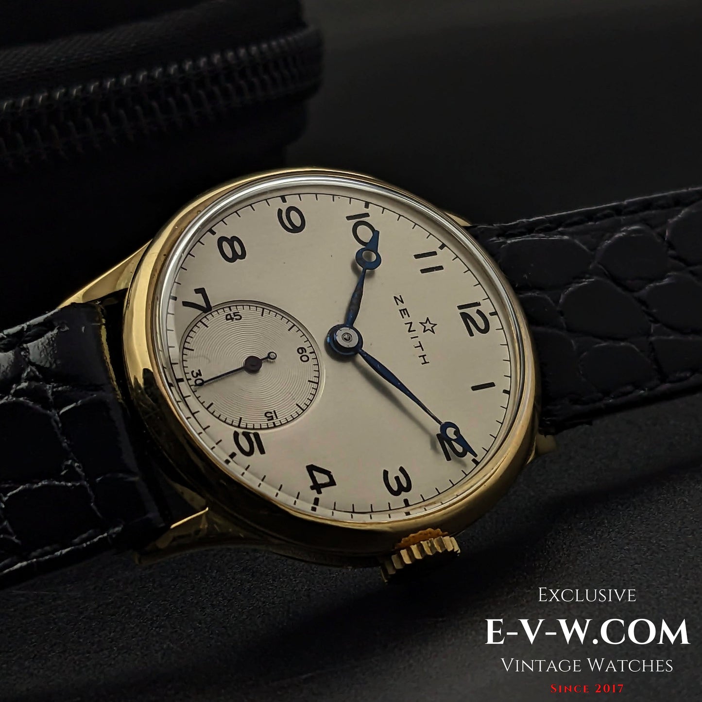 Rare Zenith Officer 18k Gold / Cal. 124 / Vintage 1938