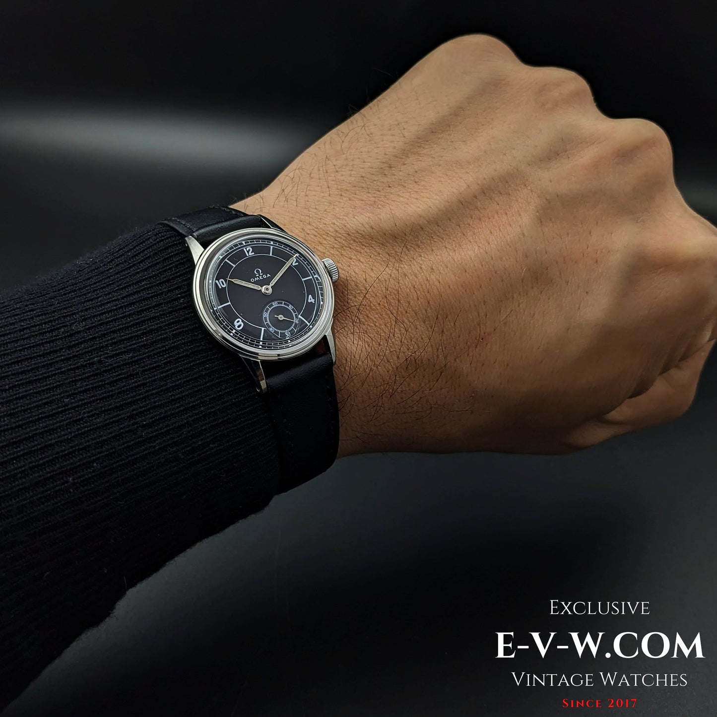 88 Years old  Omega Black Dial  /Rare cal. R17.8 / Vintage 1935