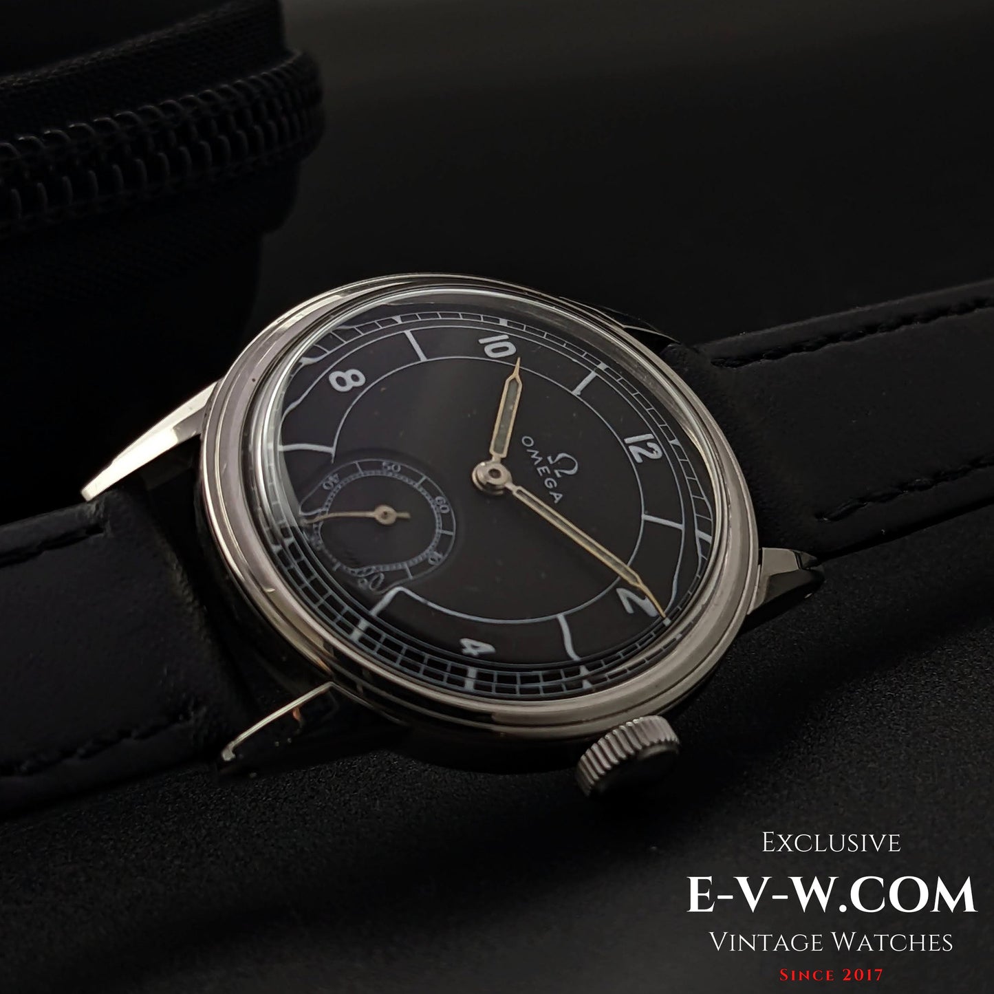 88 Years old  Omega Black Dial  /Rare cal. R17.8 / Vintage 1935