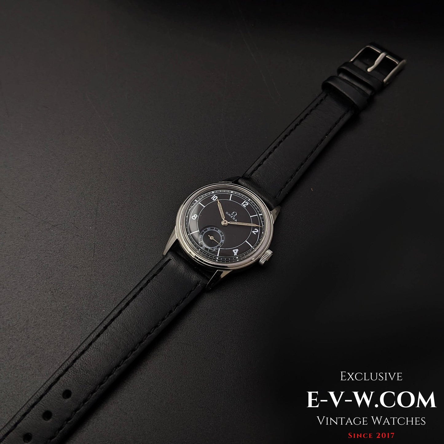 88 Years old  Omega Black Dial  /Rare cal. R17.8 / Vintage 1935