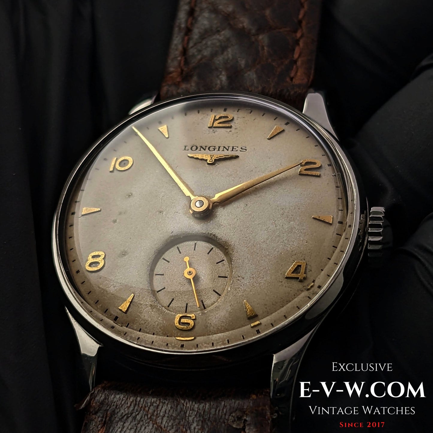 Longines from 1951 with a nice vintage patina on the dila / Cal 12.68Z