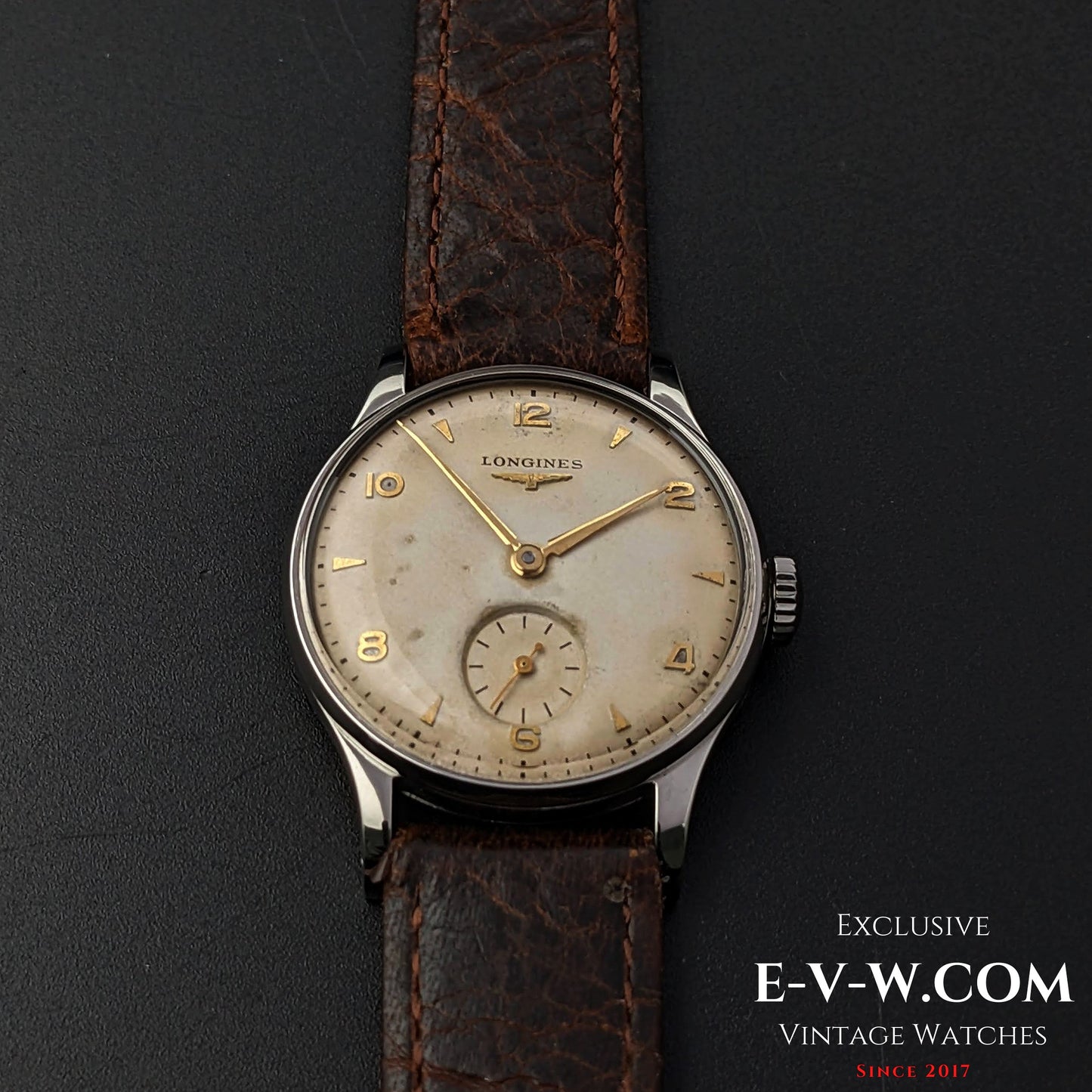 Longines from 1951 with a nice vintage patina on the dila / Cal 12.68Z