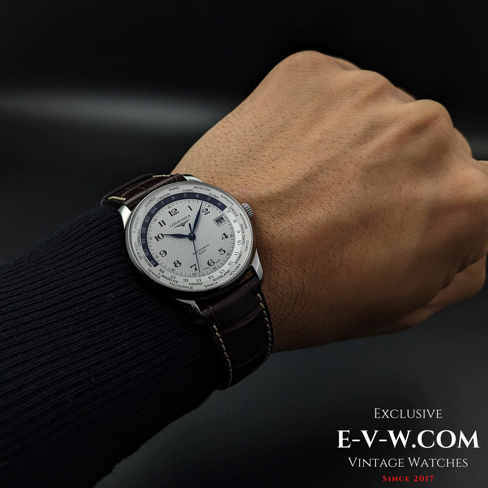 Limited Edition to 77 pcs Longines Master Collection Worldtime "AS 7 Maravilhas Do Mundo Antigo" / Ref .L2.631.4