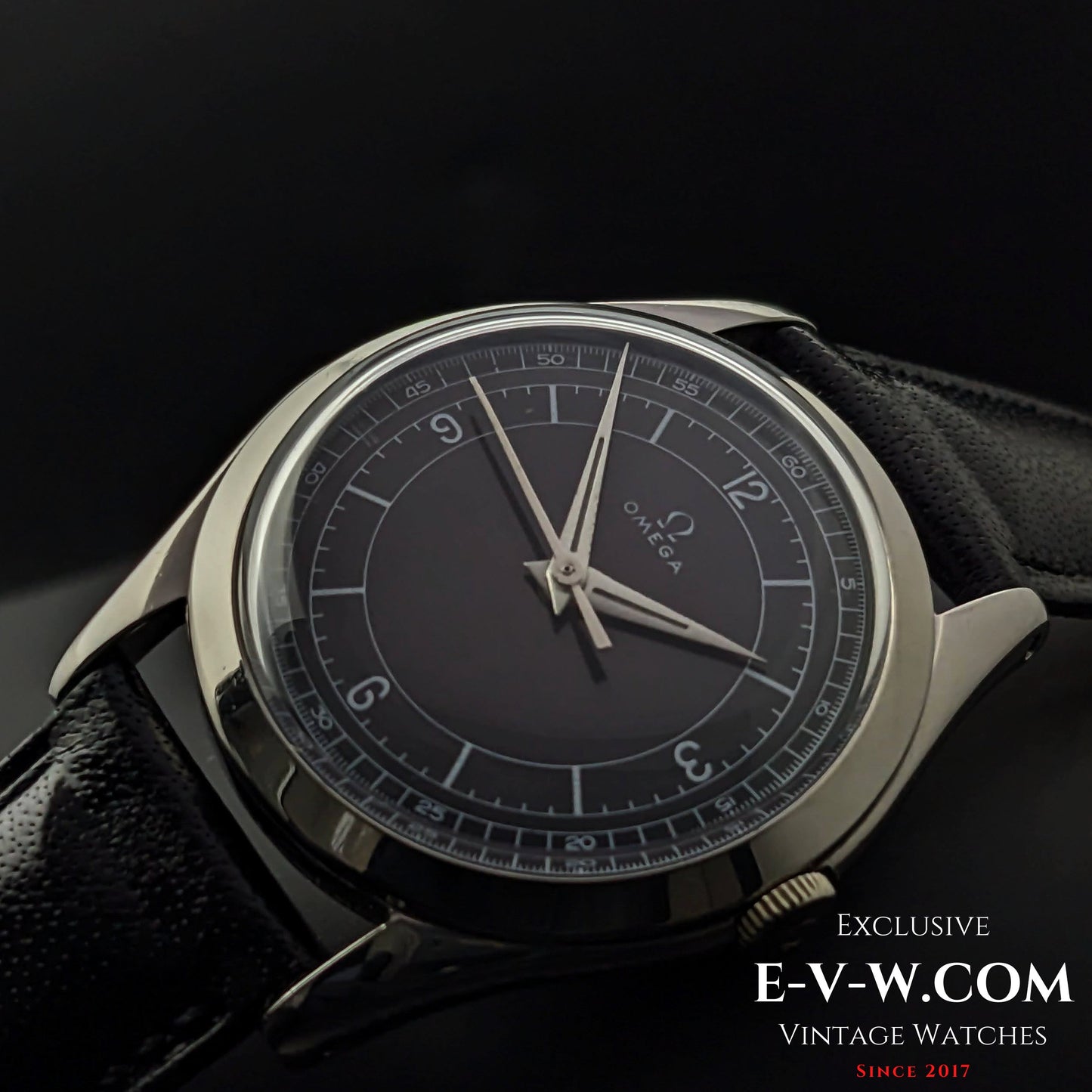 71 years old Omega  “Black” Dial / Ref 2504 13 SC / cal. 283 (30T2) / Vintage 1952